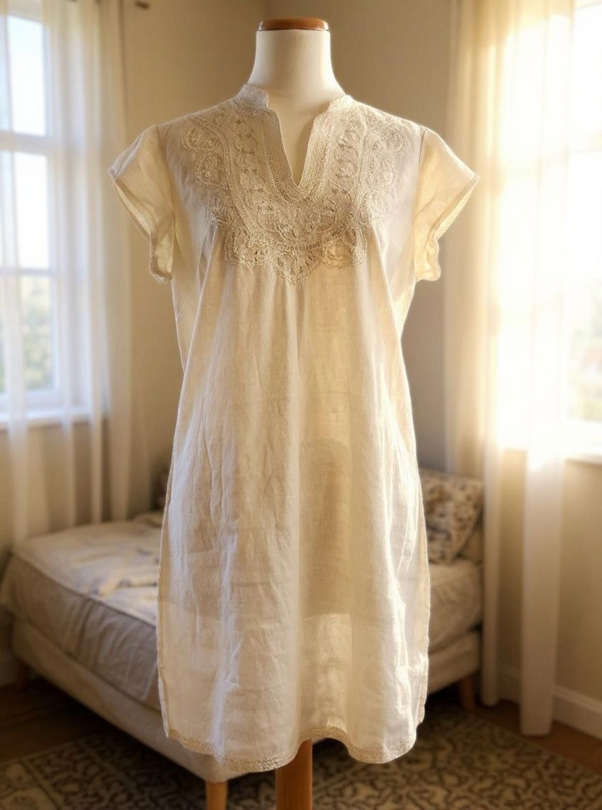 Other Cynthia Rowley Sleeveless Casual Dress/Embellished Neckline Size M / US 6-8 / IT 42-44 - 3 Thumbnail