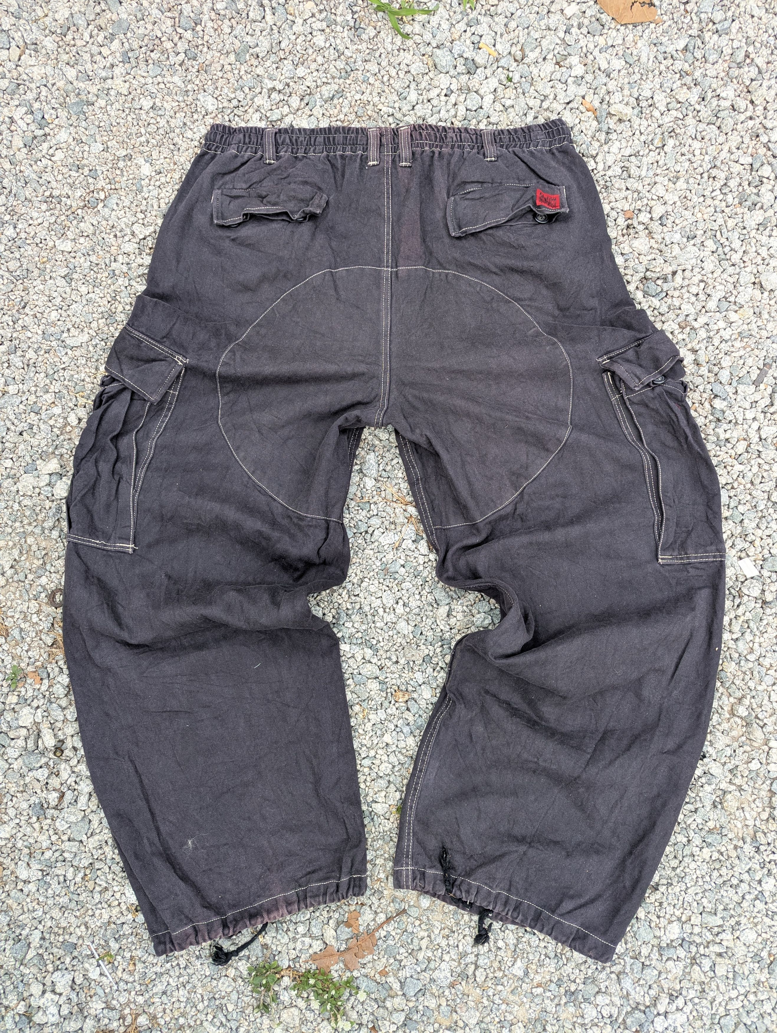 Japanese Brand Rare Y2K Japanese Raton Laveur Baggy Wide Leg Cargo Pants Size US 43 - 2 Thumbnail