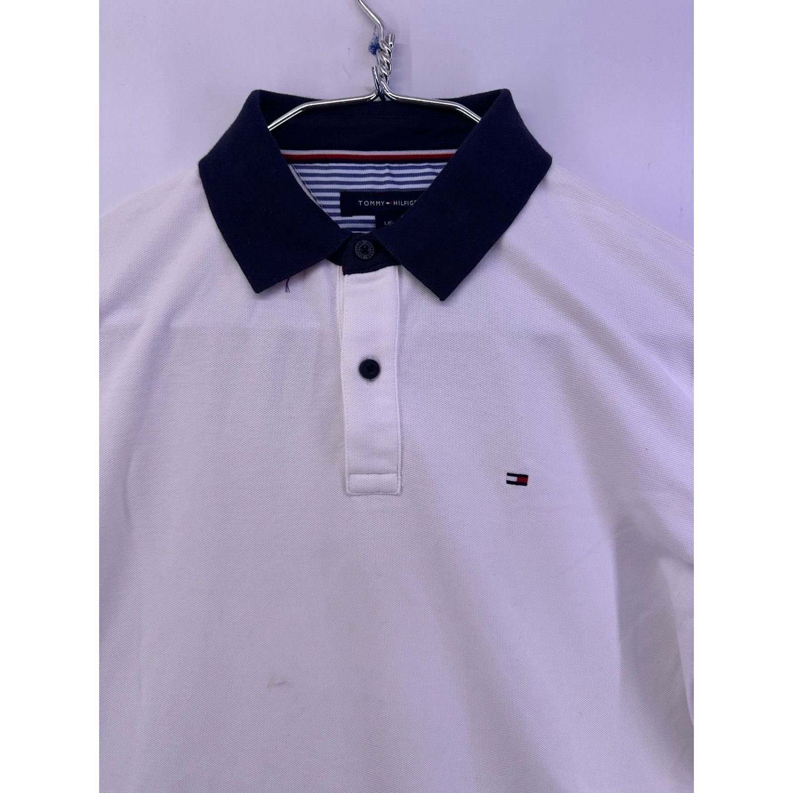 Tommy Hilfiger Tommy Hilfiger White Polo Shirt Size Large Size US L / EU 52-54 / 3 - 4 Thumbnail