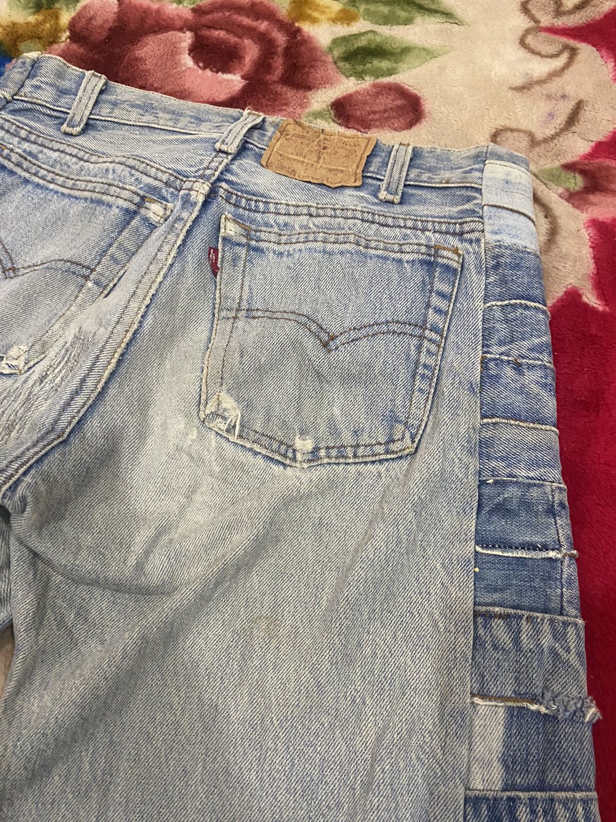 Levi's × Vintage Vintage 80s Levis Reconstruction Remake Flare Denim Wide Size US 28 / EU 44 - 16 Thumbnail