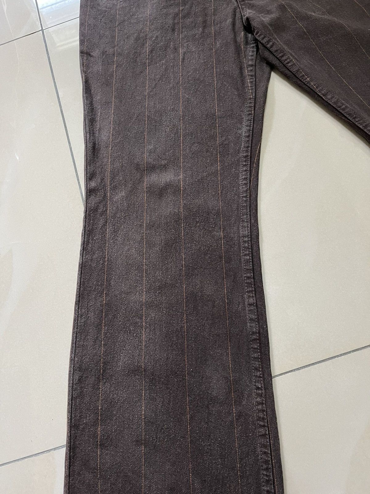 Tornado Mart Japanese Nicole Monsieur dark brown orange stripe baggy Size US 30 / EU 46 - 7 Thumbnail