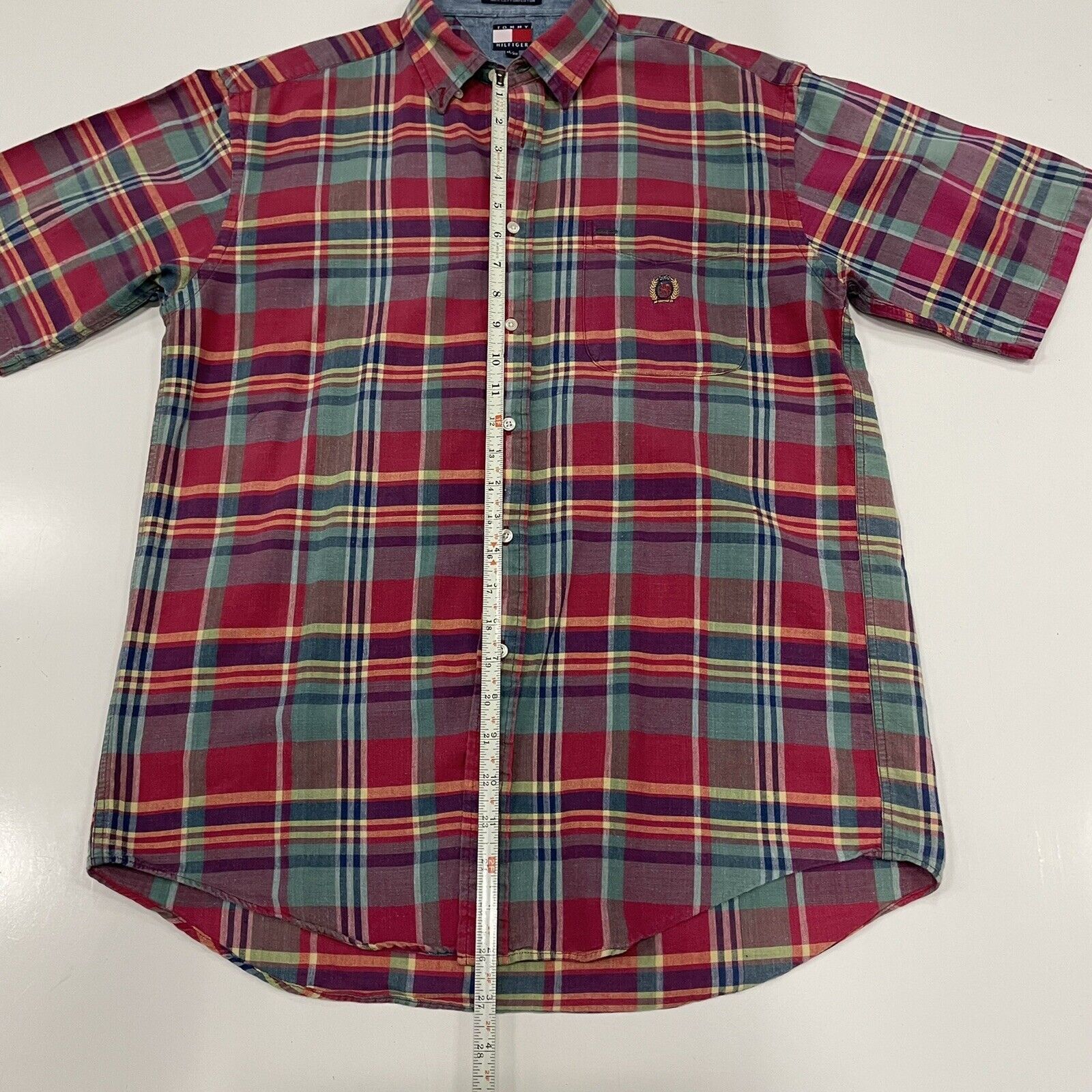 Tommy Hilfiger VTG Tommy Hilfiger Men’s Shirt Check Plaid Up 90s Size S-M Size US M / EU 48-50 / 2 - 4 Thumbnail