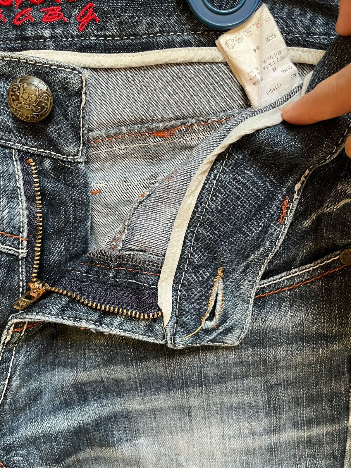 Bcbgmaxazria × Japanese Brand SALES🔥Vintage Japanese BCBG Buckle Flare Jeans Size 29" - 9 Thumbnail