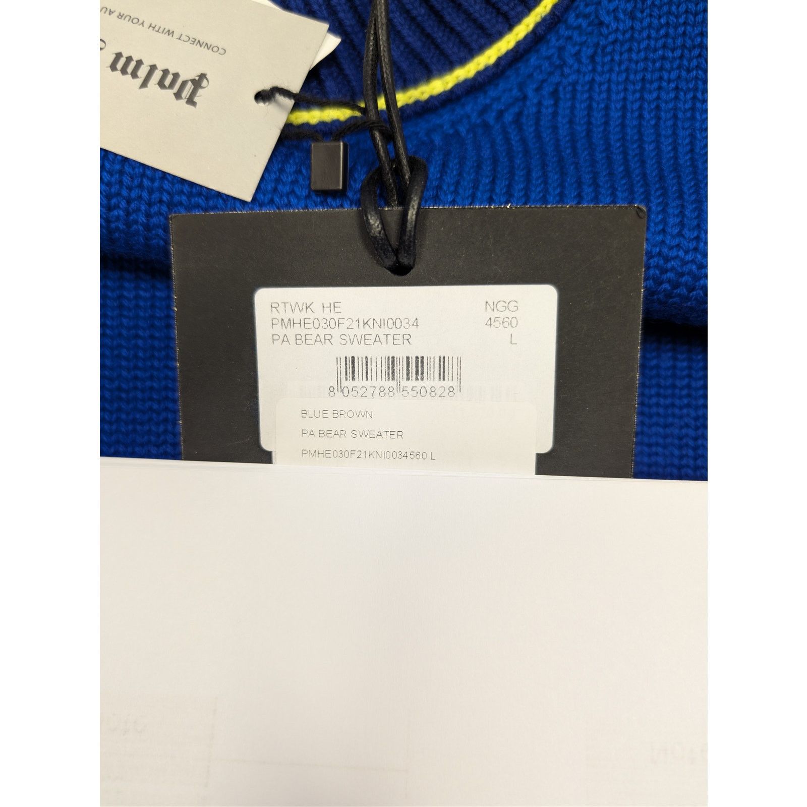 Palm Angels o1rshd1 Bear Sweater in Blue / Brown Size US L / EU 52-54 / 3 - 22 Thumbnail