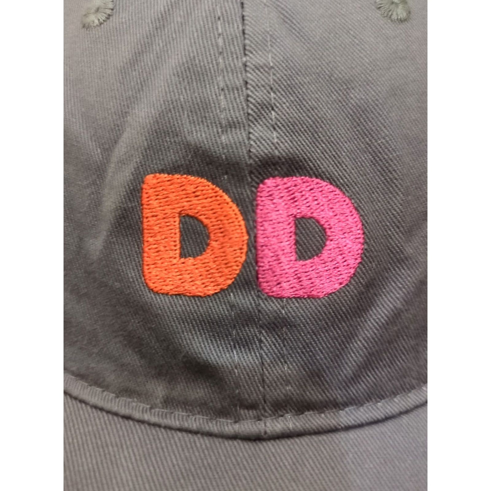 Vintage Dunkin Donuts Hat Cap Gray Port And Company Adjustable Baseball Cap Mens One Size Cotton Solid Adjustable Visor Cap Cap Size ONE SIZE - 2 Thumbnail