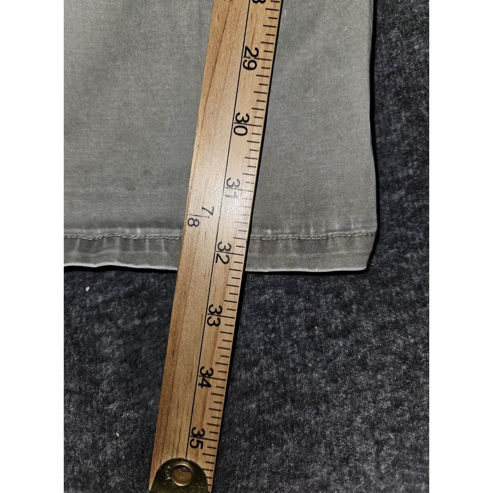 Vintage Kuhl Mens 38x34 Gray Stretch Canvas Carpenter Pants Regular Inseam 32in Workwear Casual Regular Fit 5-Pocket Design Zip Fly Button Closure Size US 38 / EU 54 - 6 Thumbnail