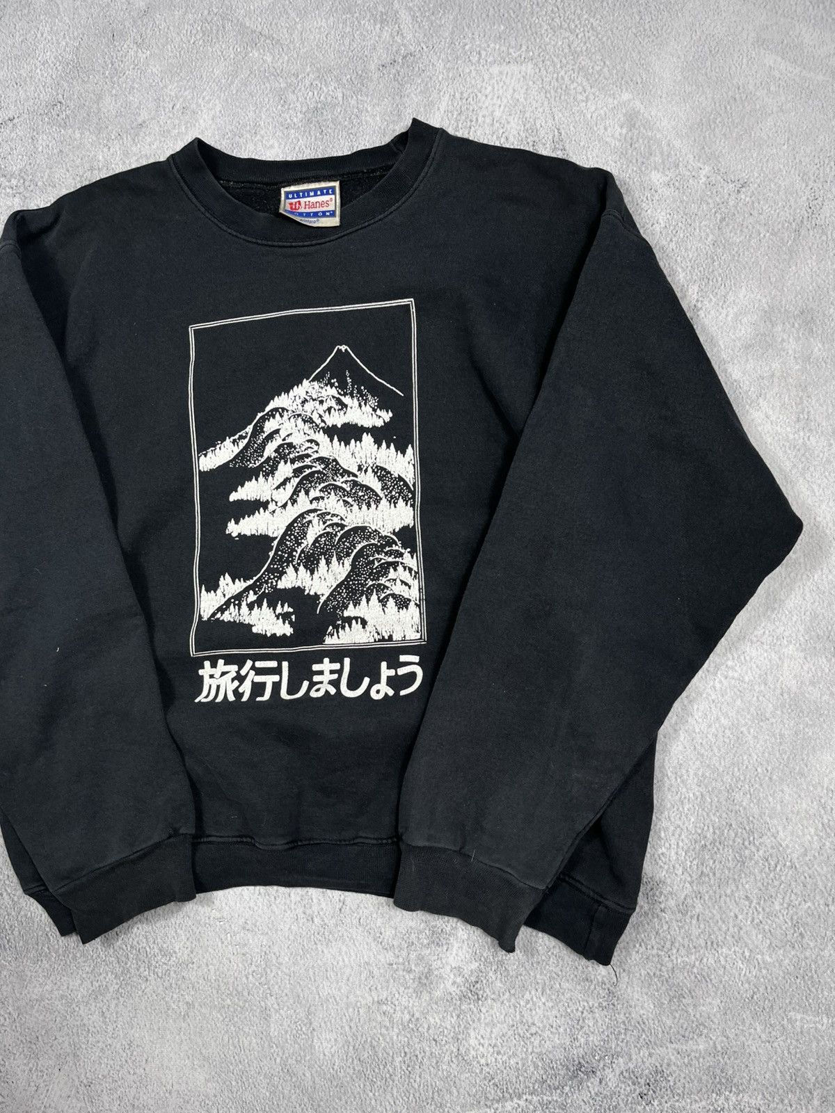 Japanese Brand × Vintage Vintage 90s faded big logo sweatshirt streetwear size M Size US M / EU 48-50 / 2 - 3 Thumbnail