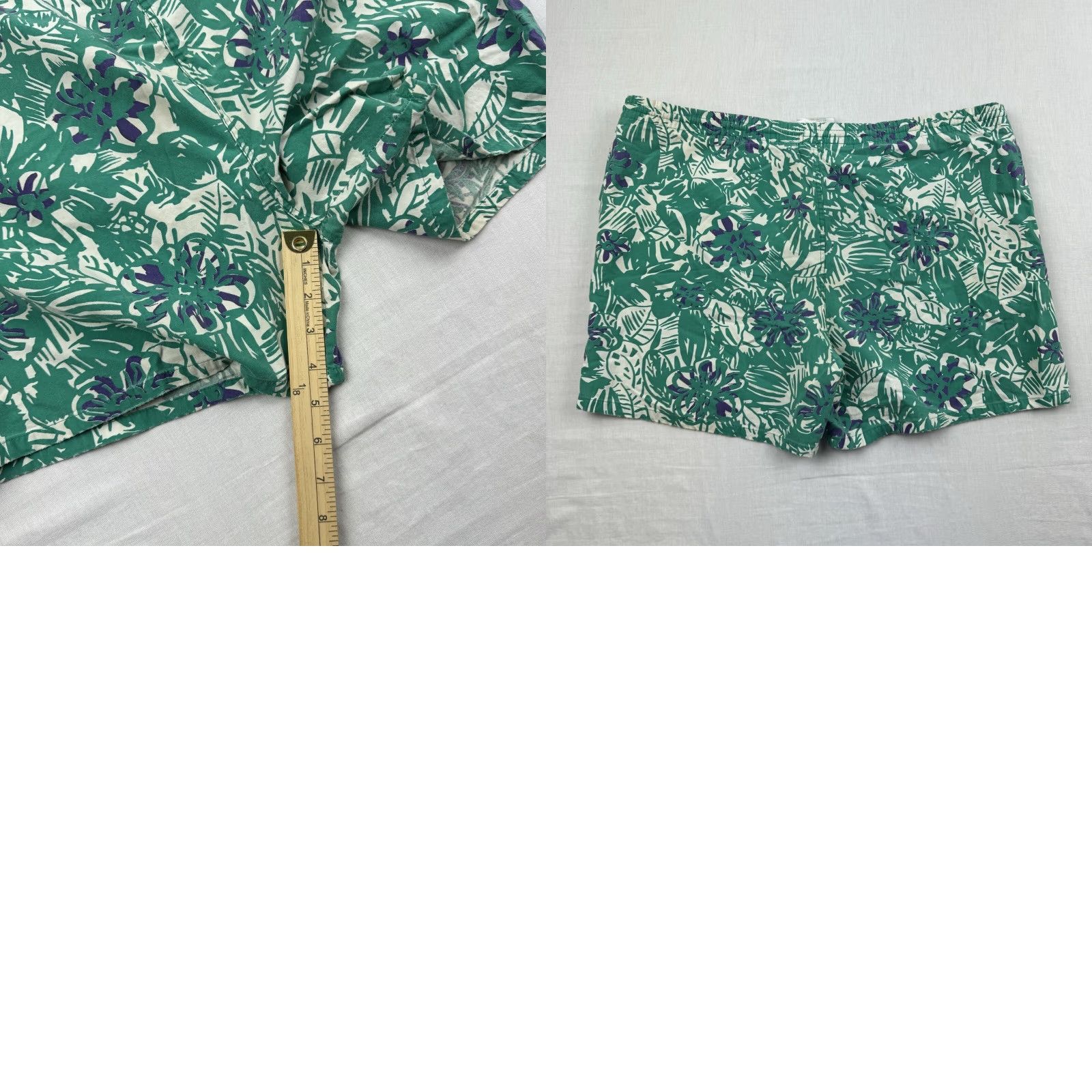 Vintage VINTAGE High Tide Swimwear Men’s Swim Trunks Adult Large Green Floral Beach Shorts 90s Size US 33 - 8 Thumbnail