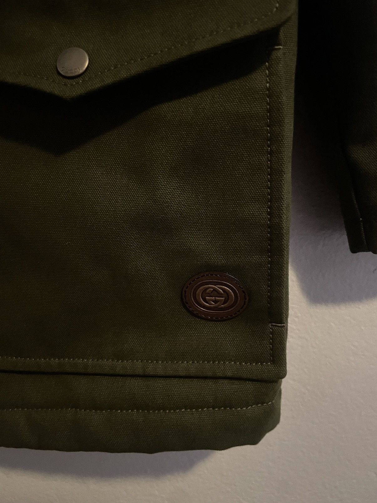 Gucci Gucci FW22 Military Green Dyed Canvas Jacket Size US S / EU 44-46 / 1 - 5 Thumbnail