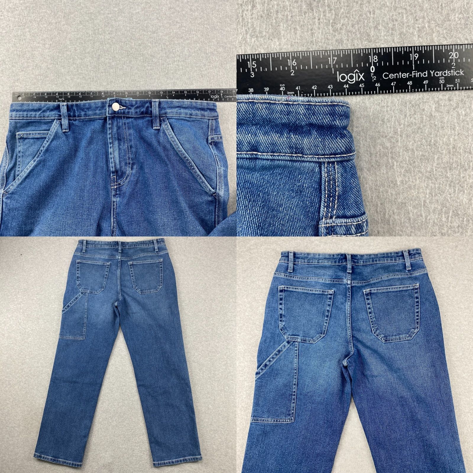 Essentials Amazon Jeans Mens 33X30 Blue Straight Leg Pockets Loose Fit Stretch 7 - 5-Pocket Design Denim Slim Straight Casual Modern Vintage: No Size US 33 - 8 Thumbnail