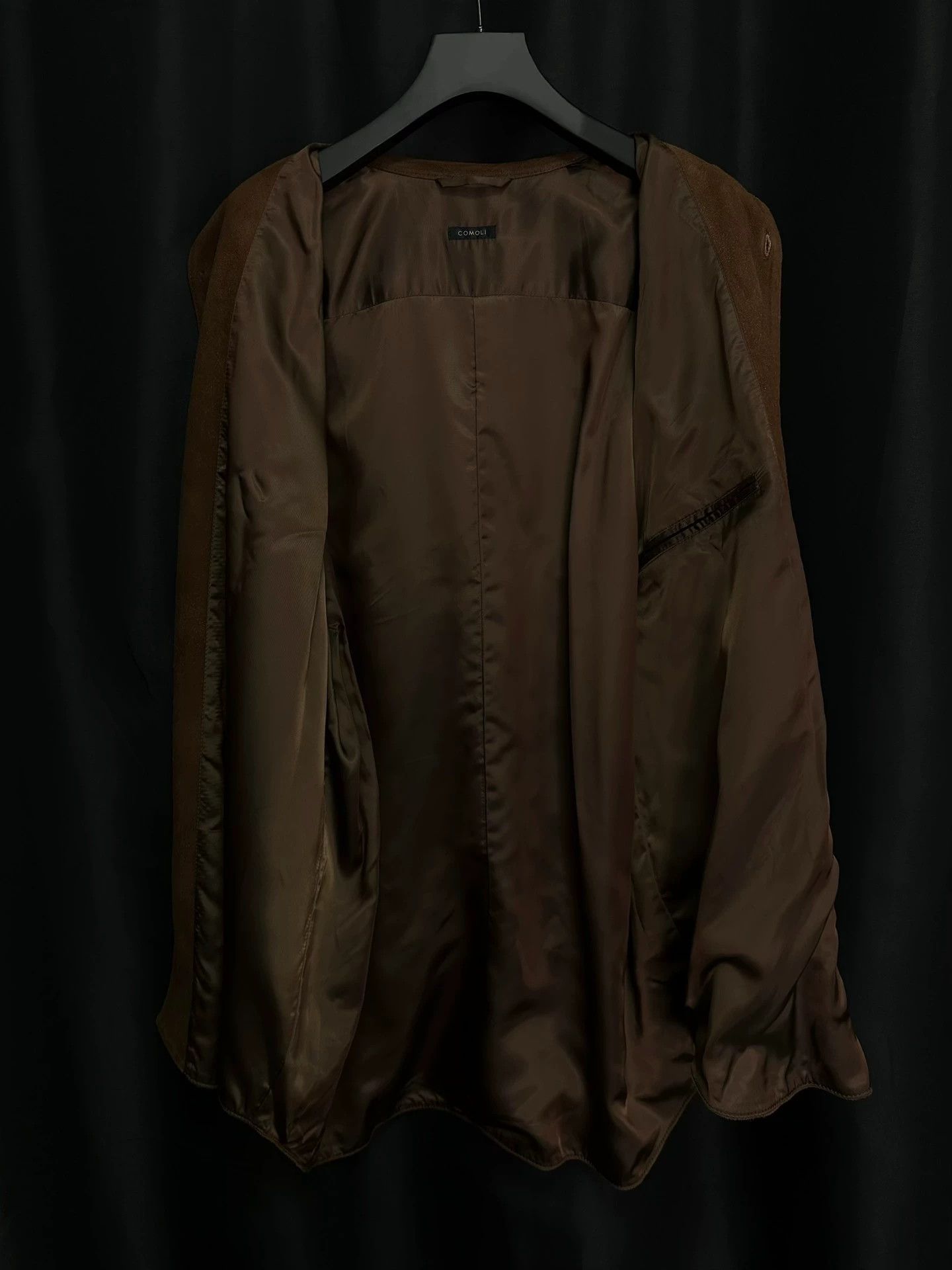 Comoli comoli deep brown deer leather oversized shirt silk lining Size US L / EU 52-54 / 3 - 4 Thumbnail