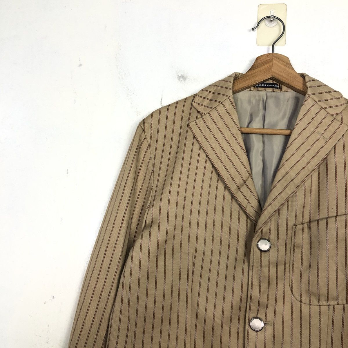 Issey Miyake 💥VINTAGE CHORE WORK JACKET STRIPED SABI SABI Size US M / EU 48-50 / 2 - 9 Thumbnail