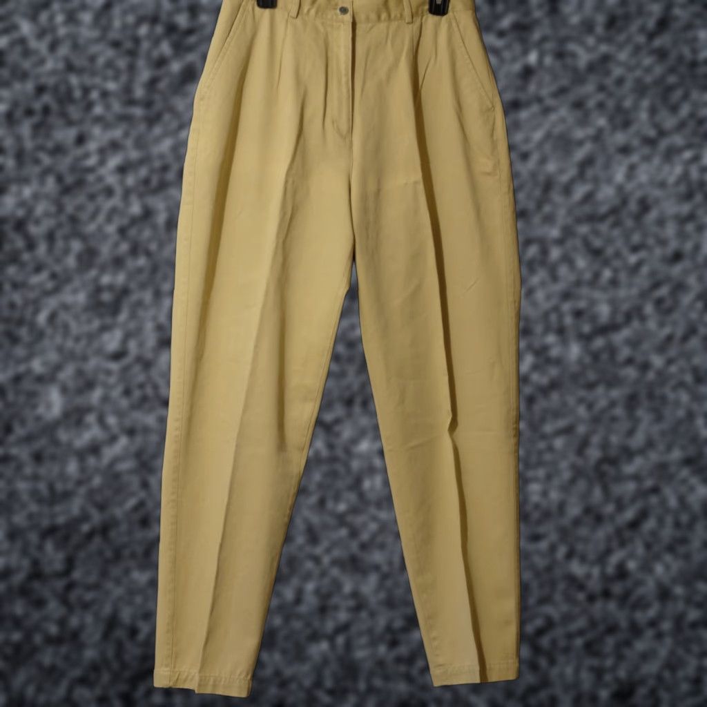 Vintage EUC Vtg 90s LL Bean Pants Khaki Tan 100% Cotton Chino Womens 12 Retro Classic Bohemian 90s Western Tan Size 34" / US 12 / IT 48 - 1 Thumbnail