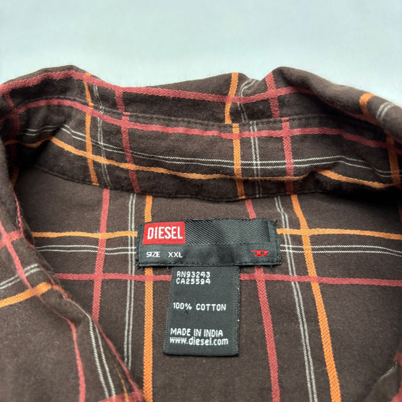 Diesel Vintage Diesel Embroidered Plaid Button Up Shirt Men's 2XL Size US XXL / EU 58 / 5 - 5 Thumbnail