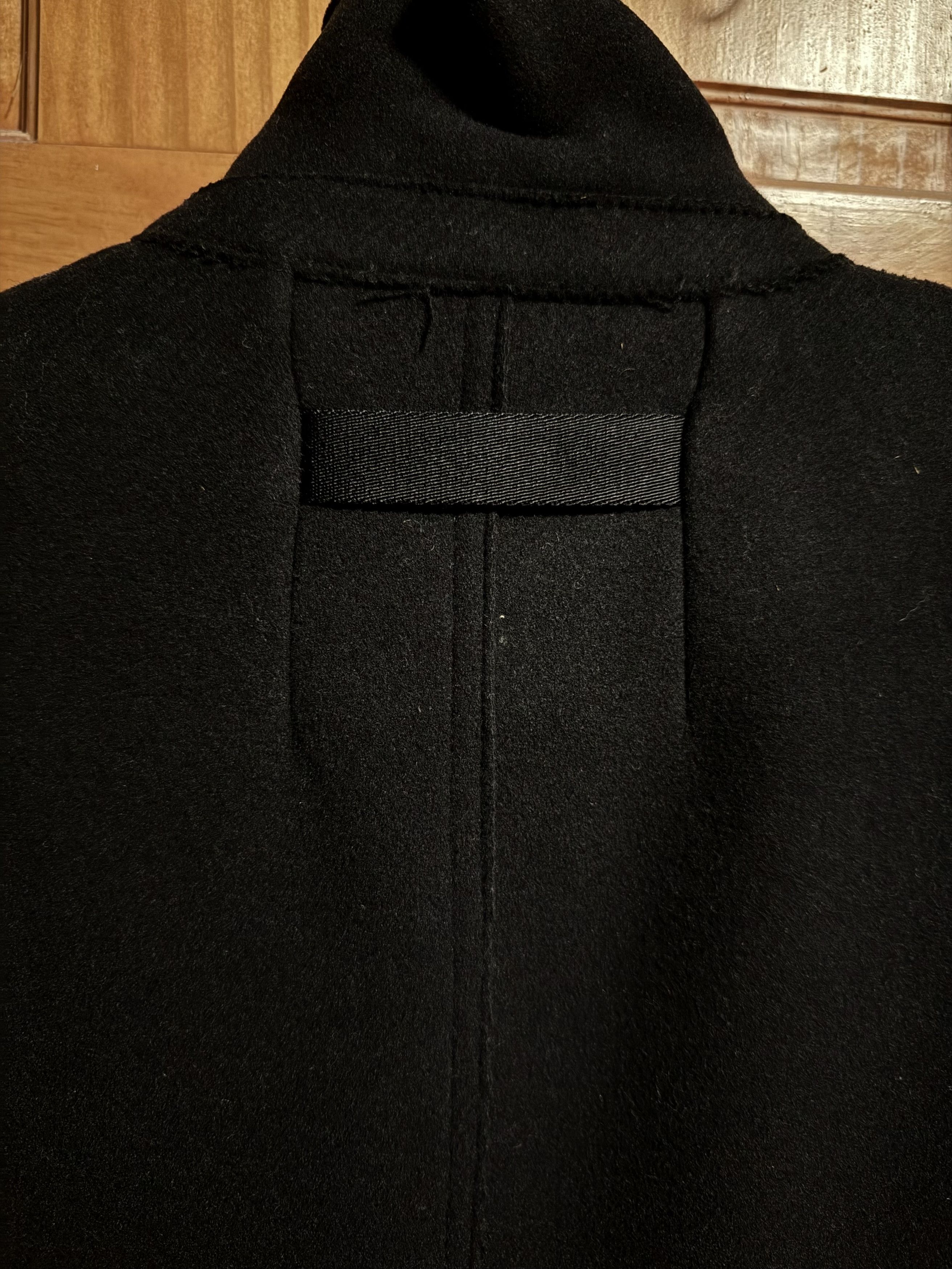 1017 ALYX 9SM Wool Overcoat - Frayed - Leather - Black - 46 Size US S / EU 44-46 / 1 - 4 Thumbnail