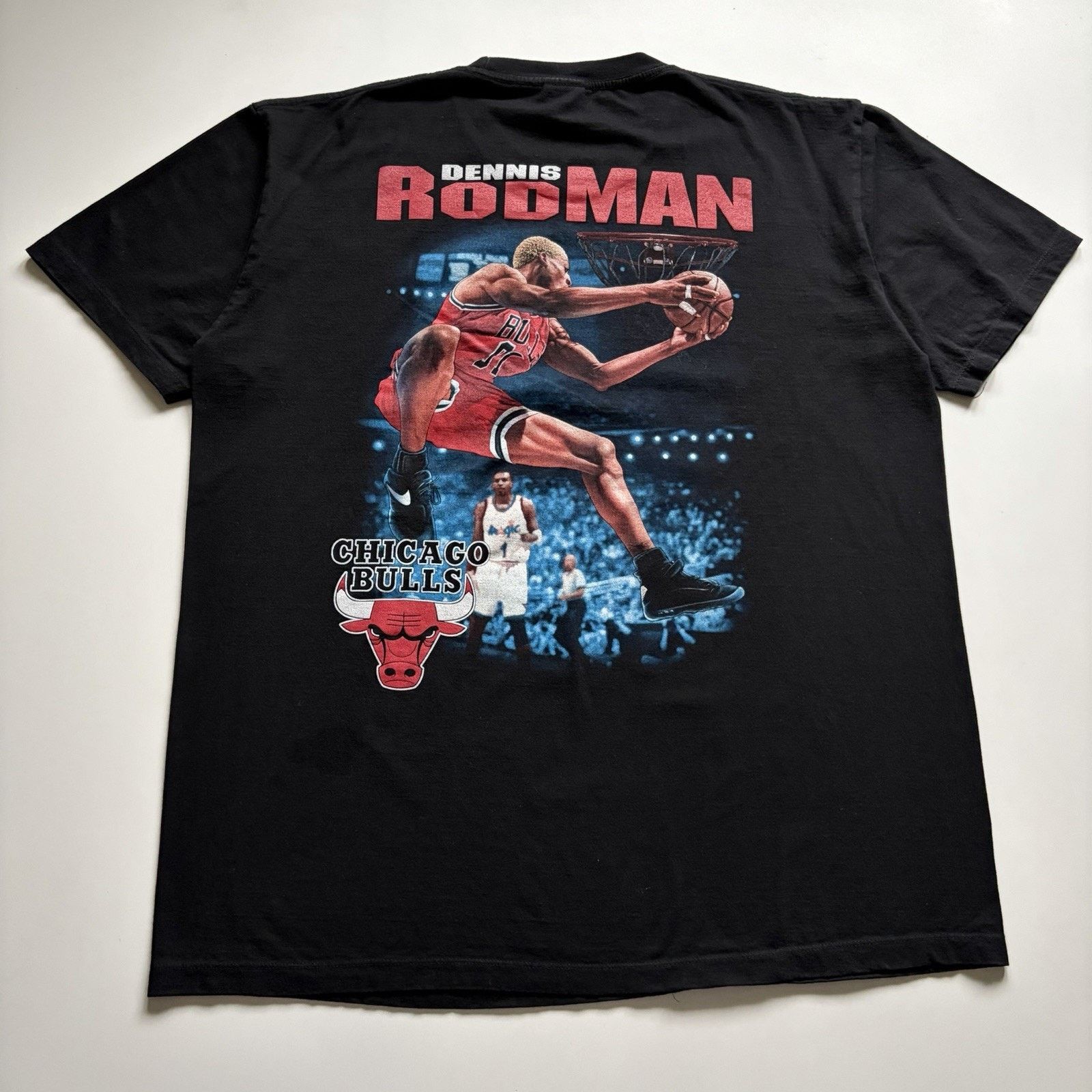 NBA × Vintage Vintage Dennis Rodman Shirt 2XL Black Bootleg Chicago Bulls Size US XL / EU 56 / 4 - 3 Thumbnail