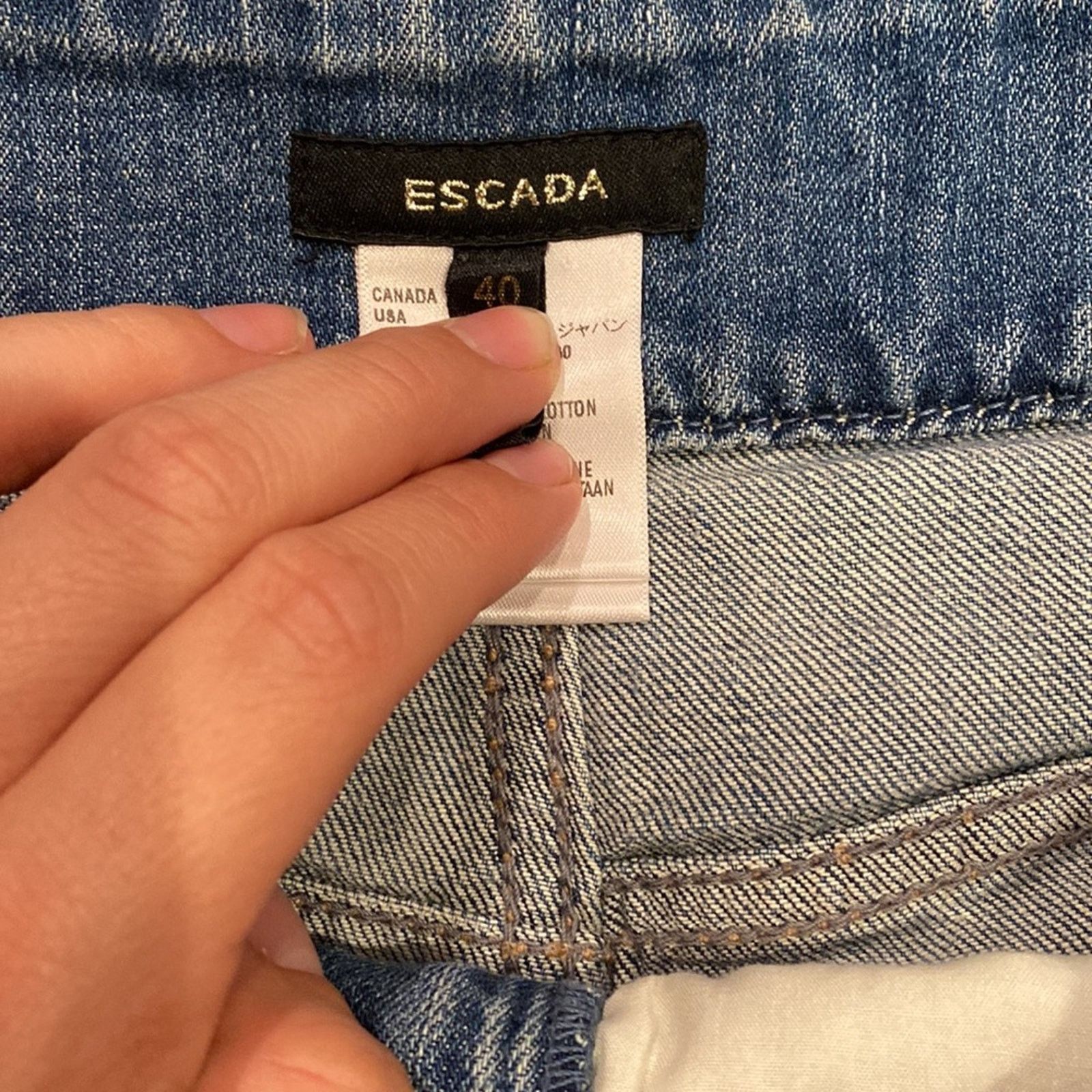 Escada Vintage ESCADA Rhinestones Bootcut Jeans SZ.40 Size 32" / US 10 / IT 46 - 3 Thumbnail