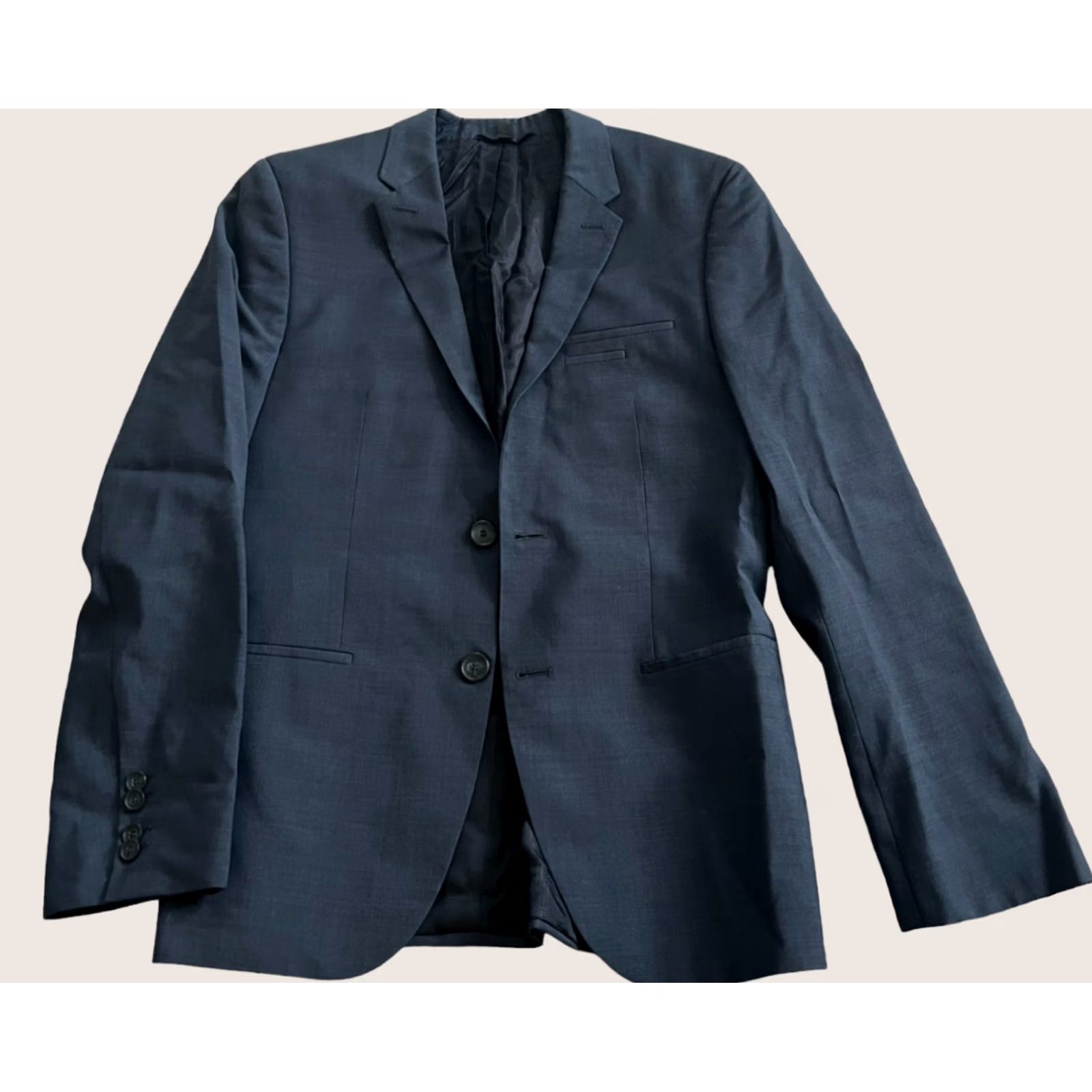 Hugo Boss Hugo Boss Mens Suit Jacket Blue 38 Long 2-Button Closure Long Sleeve Coat/Two-Button Jacket Size US M / EU 48-50 / 2 - 1 Thumbnail