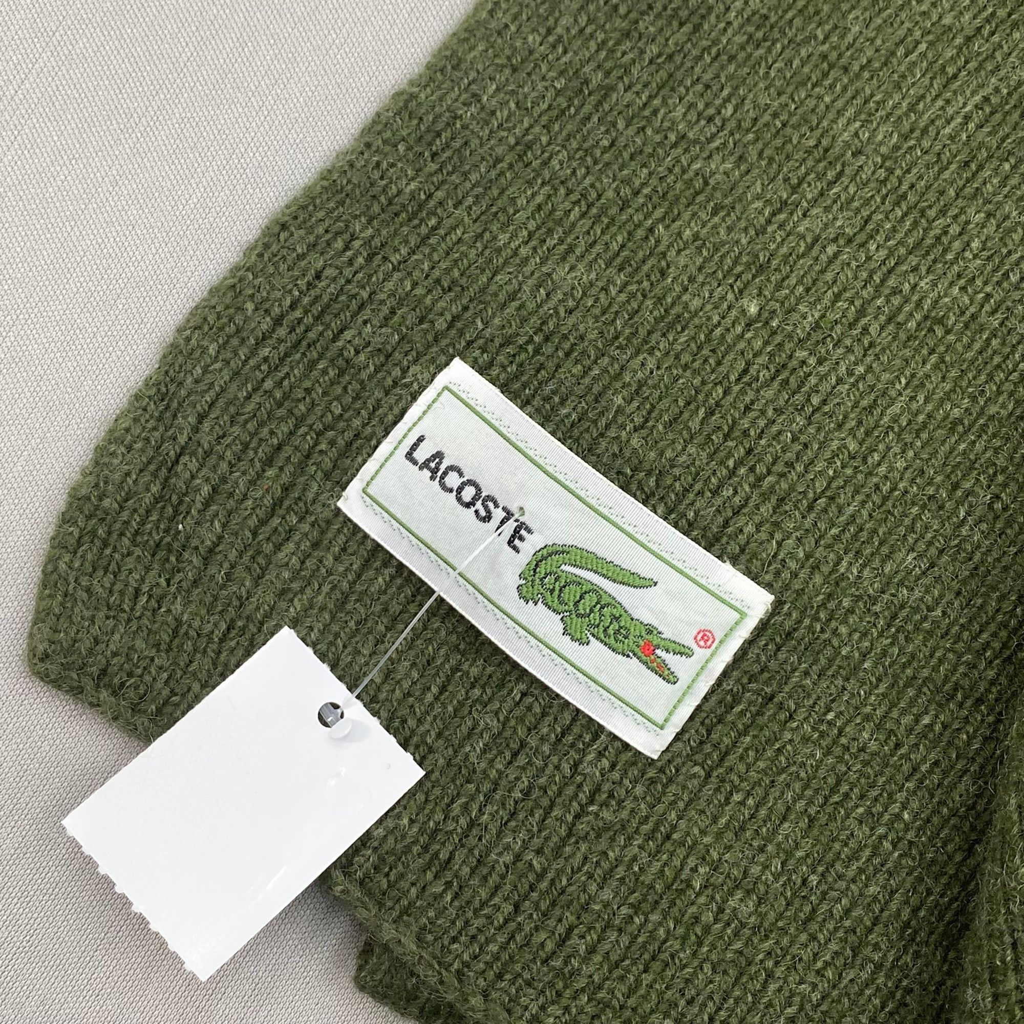 Lacoste Vintage Lacoste Scarf Muffler Wool Ribbed Knit Scarves Size ONE SIZE - 5 Thumbnail
