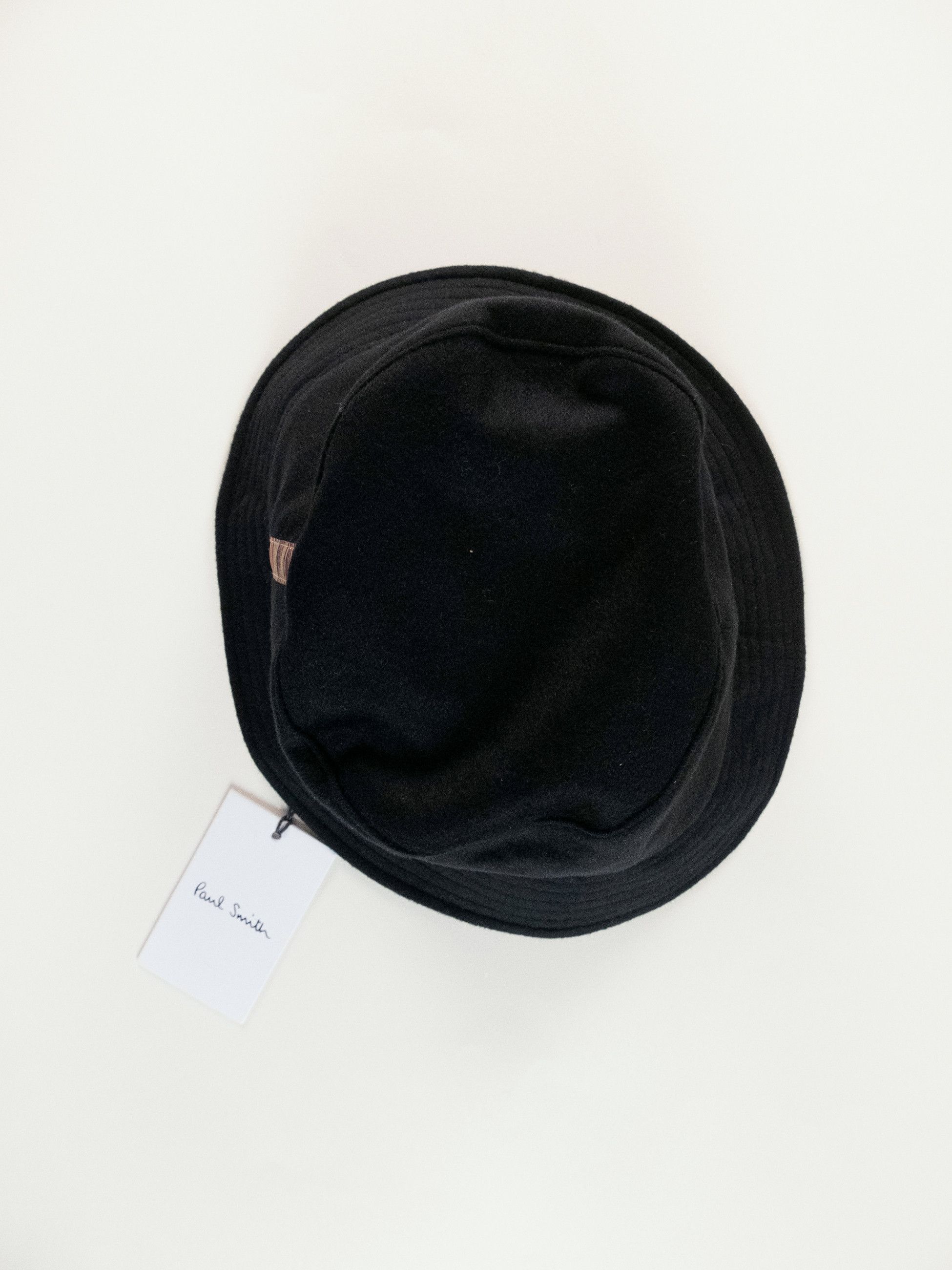 Paul Smith PAUL SMITH black cashmere wool stripe bucket hat Medium Size ONE SIZE - 6 Thumbnail