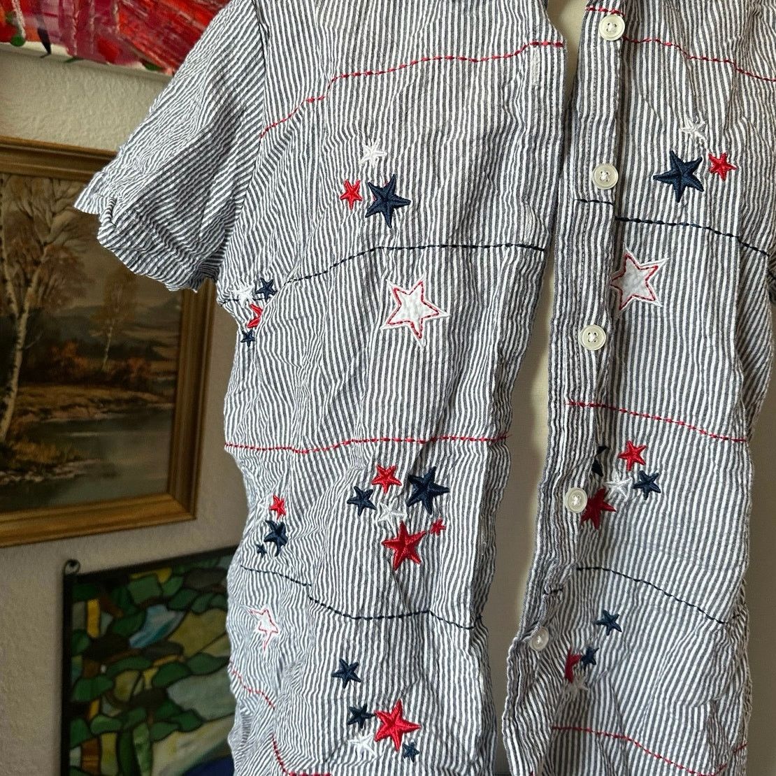 Other cascade blue pinstriped red blue white shirt Size L / US 10 / IT 46 - 2 Thumbnail