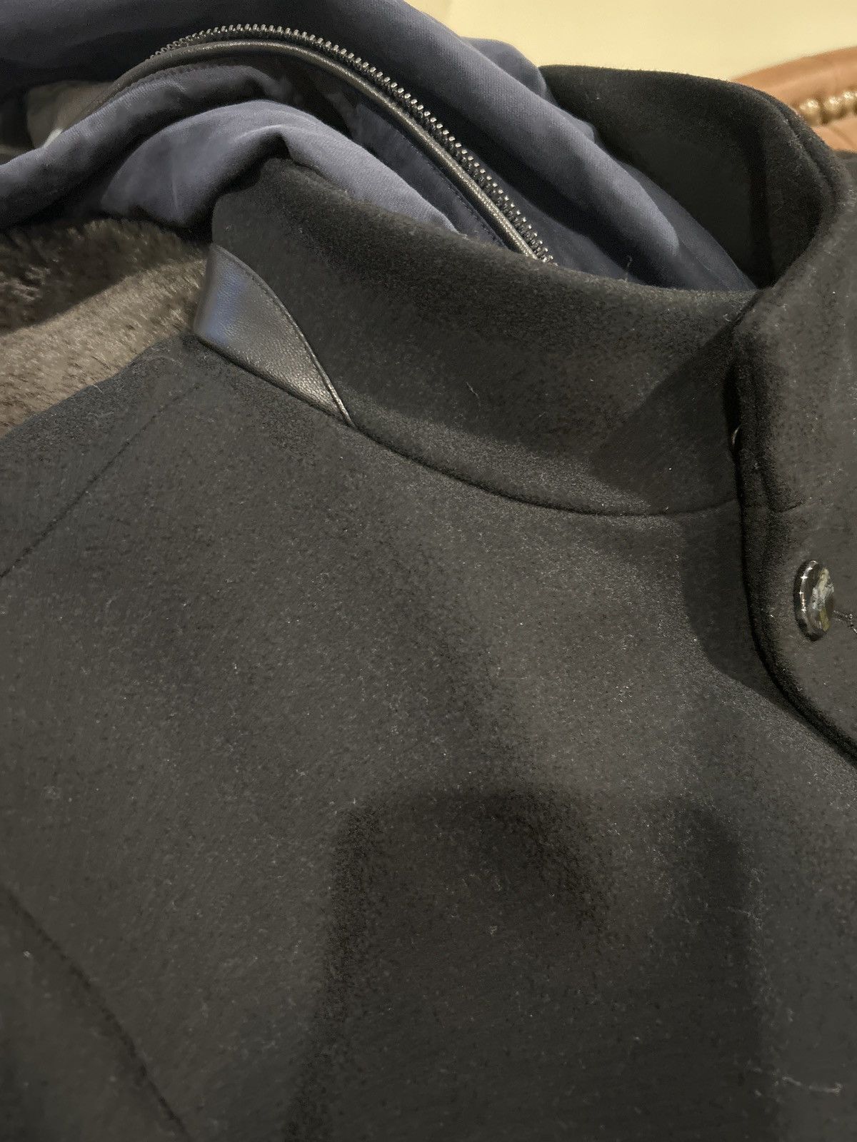 Vince Camuto Vince Camuto Black Wool-Blend Car Coat with Hooded Bib Size US M / EU 48-50 / 2 - 17 Thumbnail