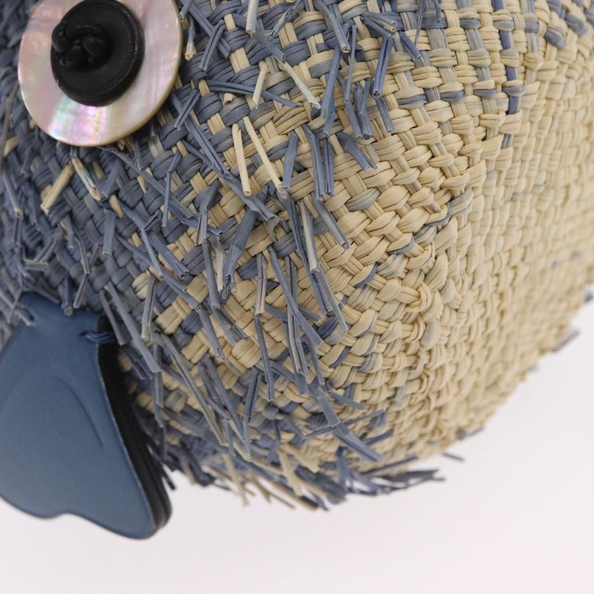 Loewe LOEWE Basket Bag Blow Fish Shoulder Bag Raffia Light Blue Size ONE SIZE - 9 Thumbnail