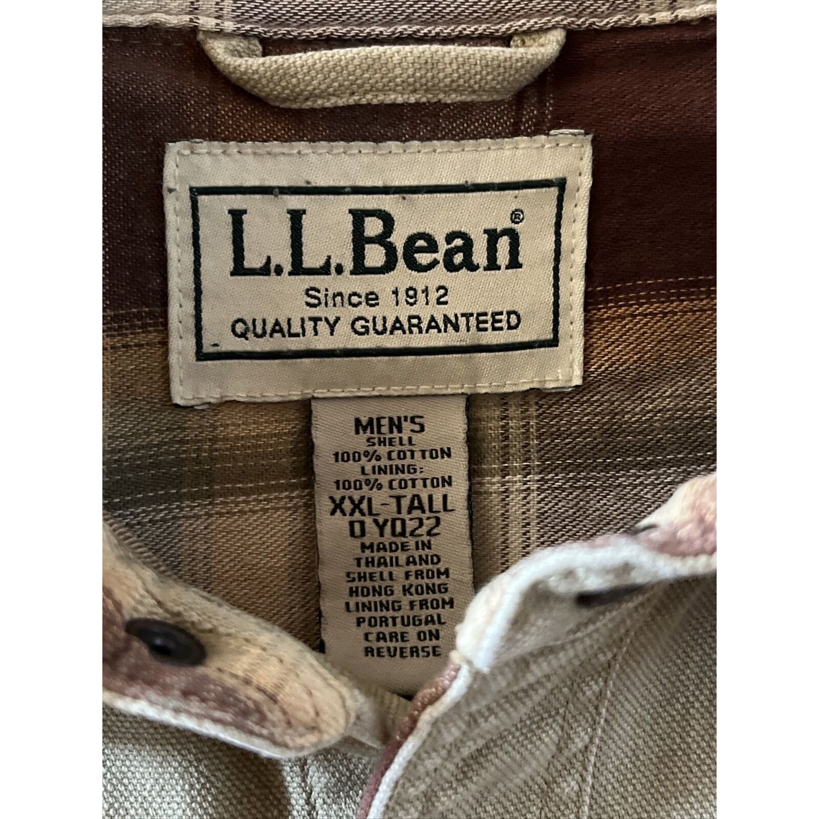 L.L. Bean LL Bean Vintage Men’s XXLT Brown Canvas Snap Shacket Jacket Size US XXL / EU 58 / 5 - 3 Thumbnail