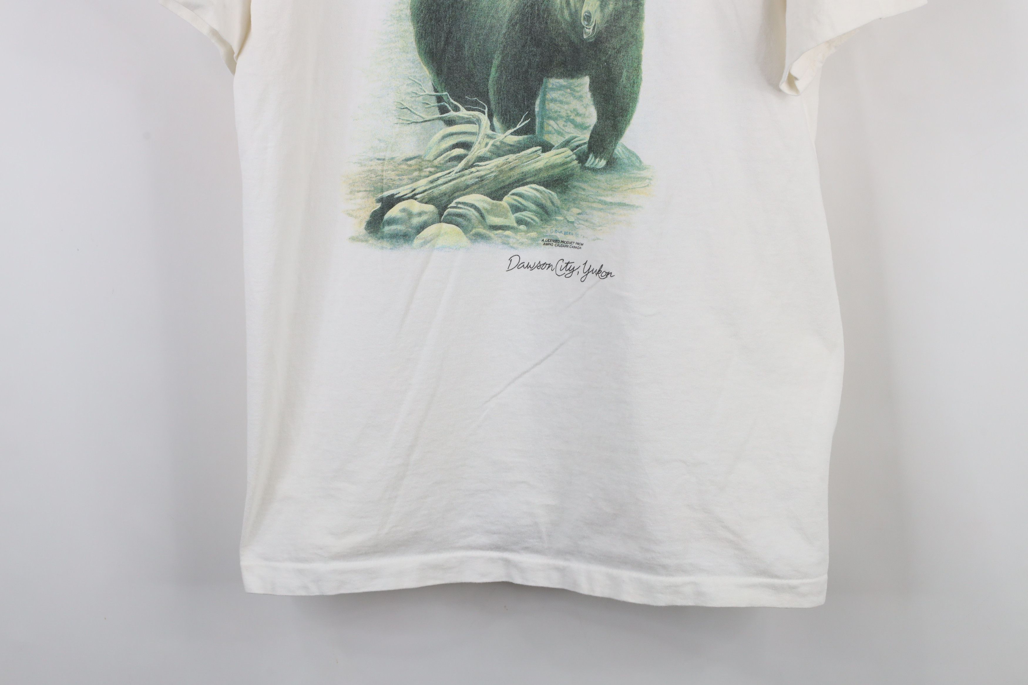Vintage Vintage 90s Streetwear Dawson City Yukon Bear T-Shirt White Size US XL / EU 56 / 4 - 3 Thumbnail