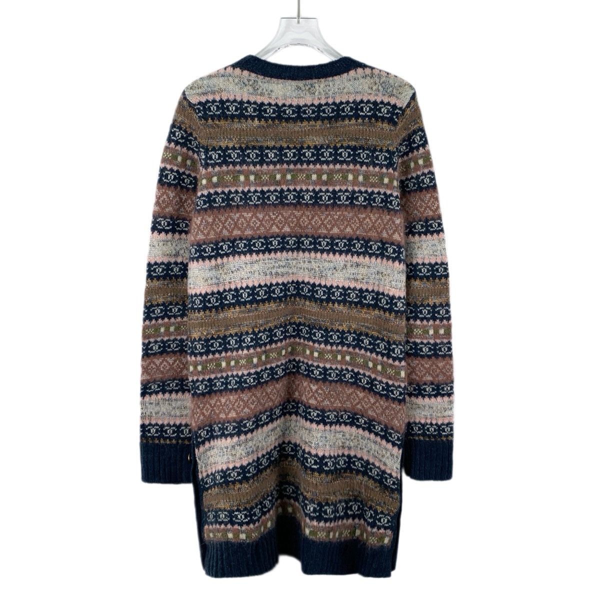Chanel Chanel Rome Series Striped Long Sleeve Knit Sweater K26WX Size L / US 10 / IT 46 - 2 Thumbnail