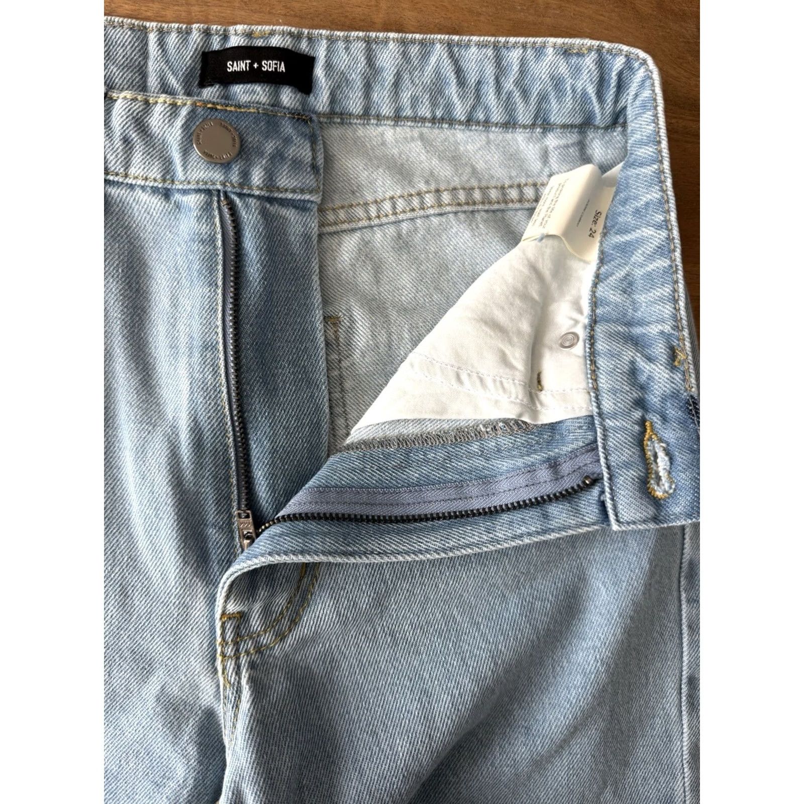 Vintage Saint + Sofia Jeans Women’s Size 24 Light Wash High Rise Denim Tapered 5-Pocket Blue 100% Cotton Regular Rise Jeans Womens Size 42" / US 20 - 6 Thumbnail
