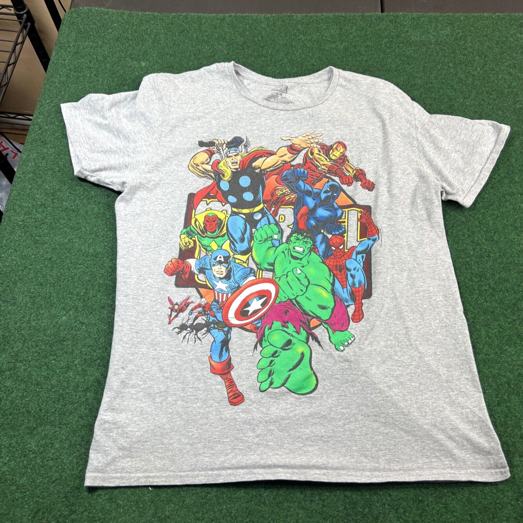 Vintage VINTAGE MARVEL COMIC T-SHIRT Sz. Large fits Slim Soft Grey Graphic Shirt Size US L / EU 52-54 / 3 - 1 Thumbnail