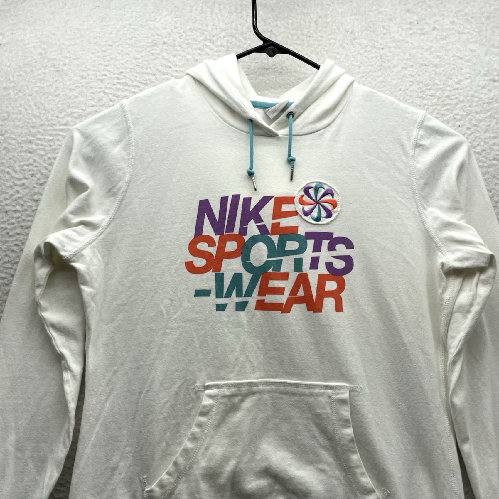 Nike Nike Sportswear Hoodie Womens XL White Jumper 1972 NSW Pinwheel Patch Size XL / US 12-14 / IT 48-50 - 3 Thumbnail