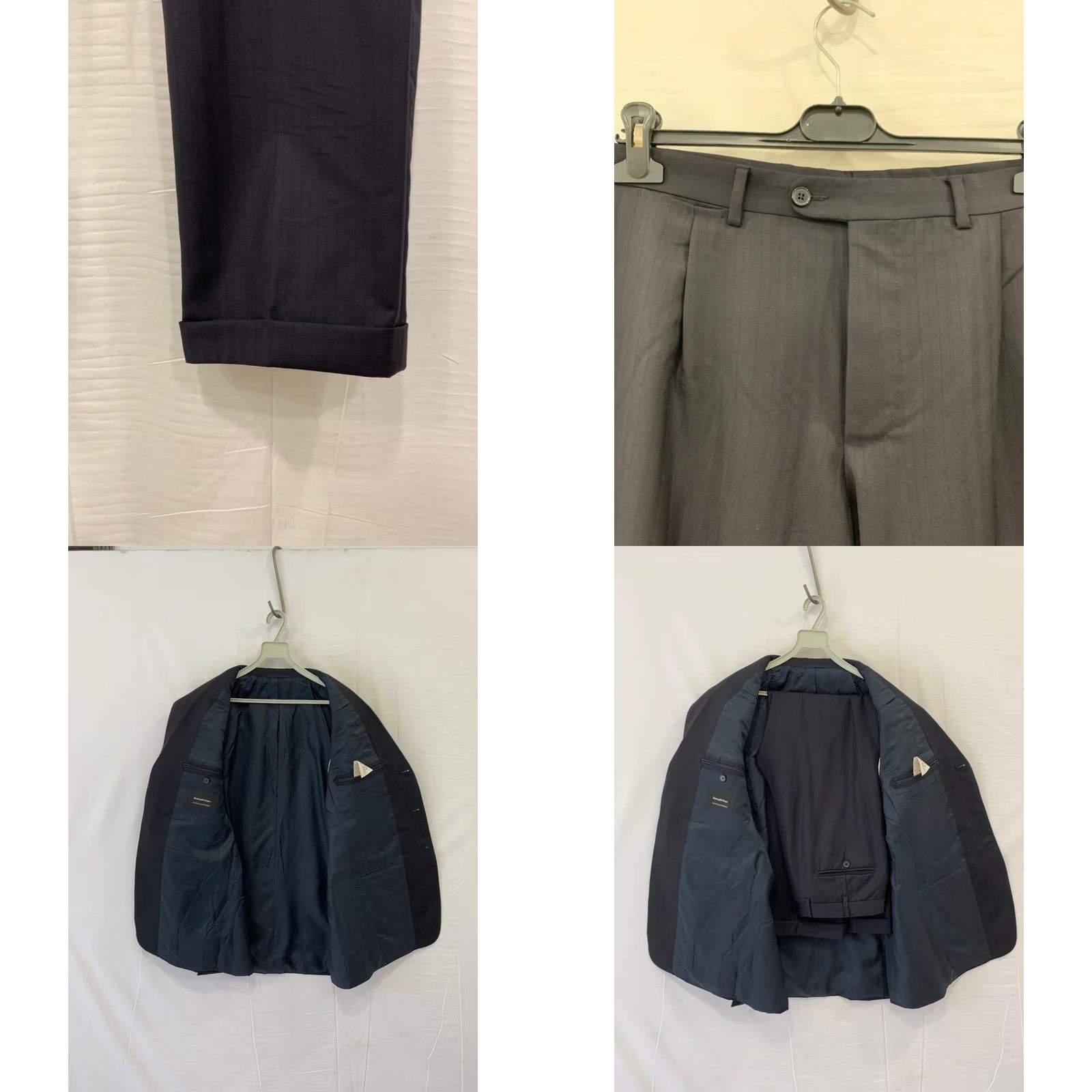 Ermenegildo Zegna Ermenegildo Zegna Traveller Micronsphere 2 Piece Suit Navy Blue 50R US 40R Wool Wool Travel Mens Regular Jacket Pants Size 50R - 9 Thumbnail