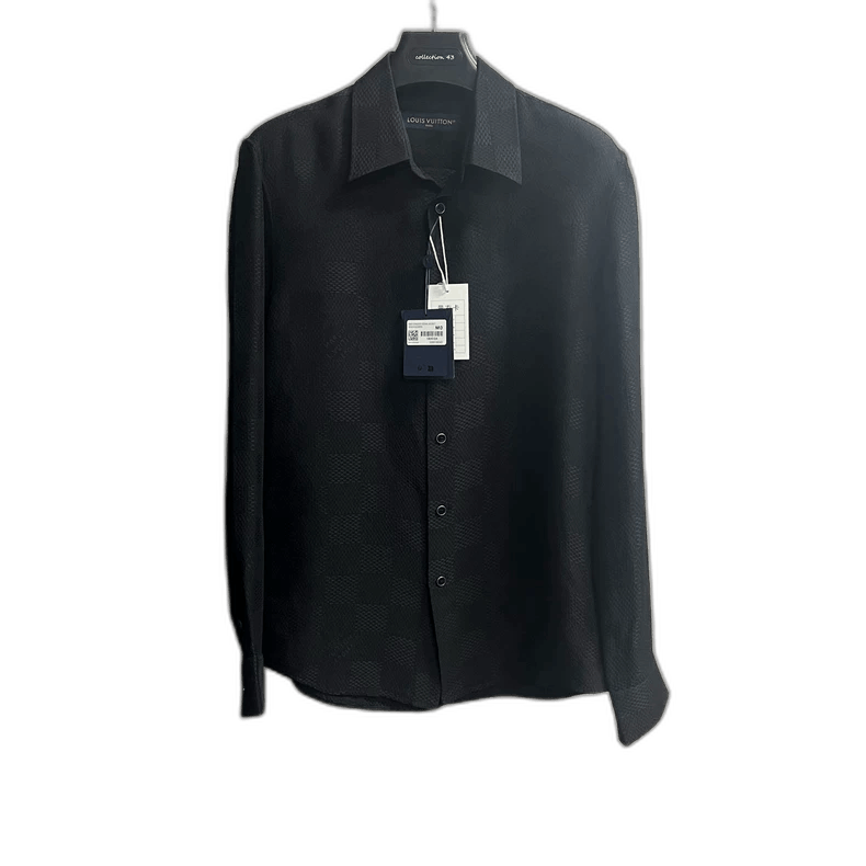 Louis Vuitton Black Plaid Long Sleeve Shirt