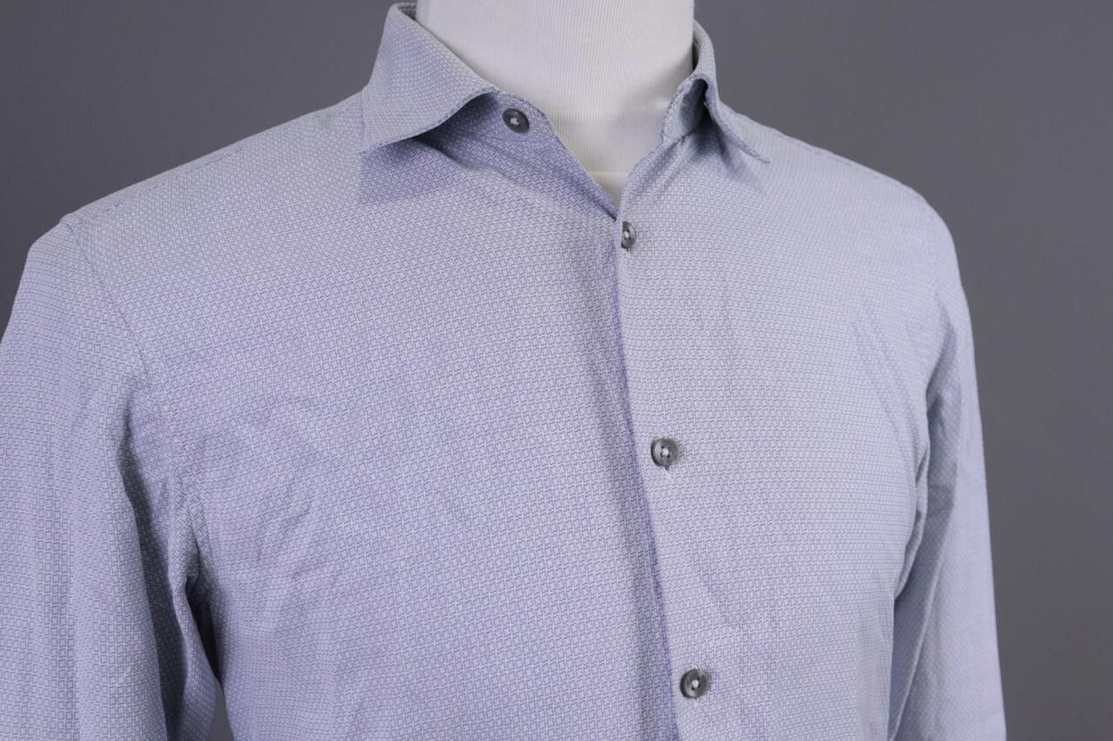 Ermenegildo Zegna Zegna Multicolor Geometric Slim Fit Casual Button Down Shirt Size US M / EU 48-50 / 2 - 6 Thumbnail