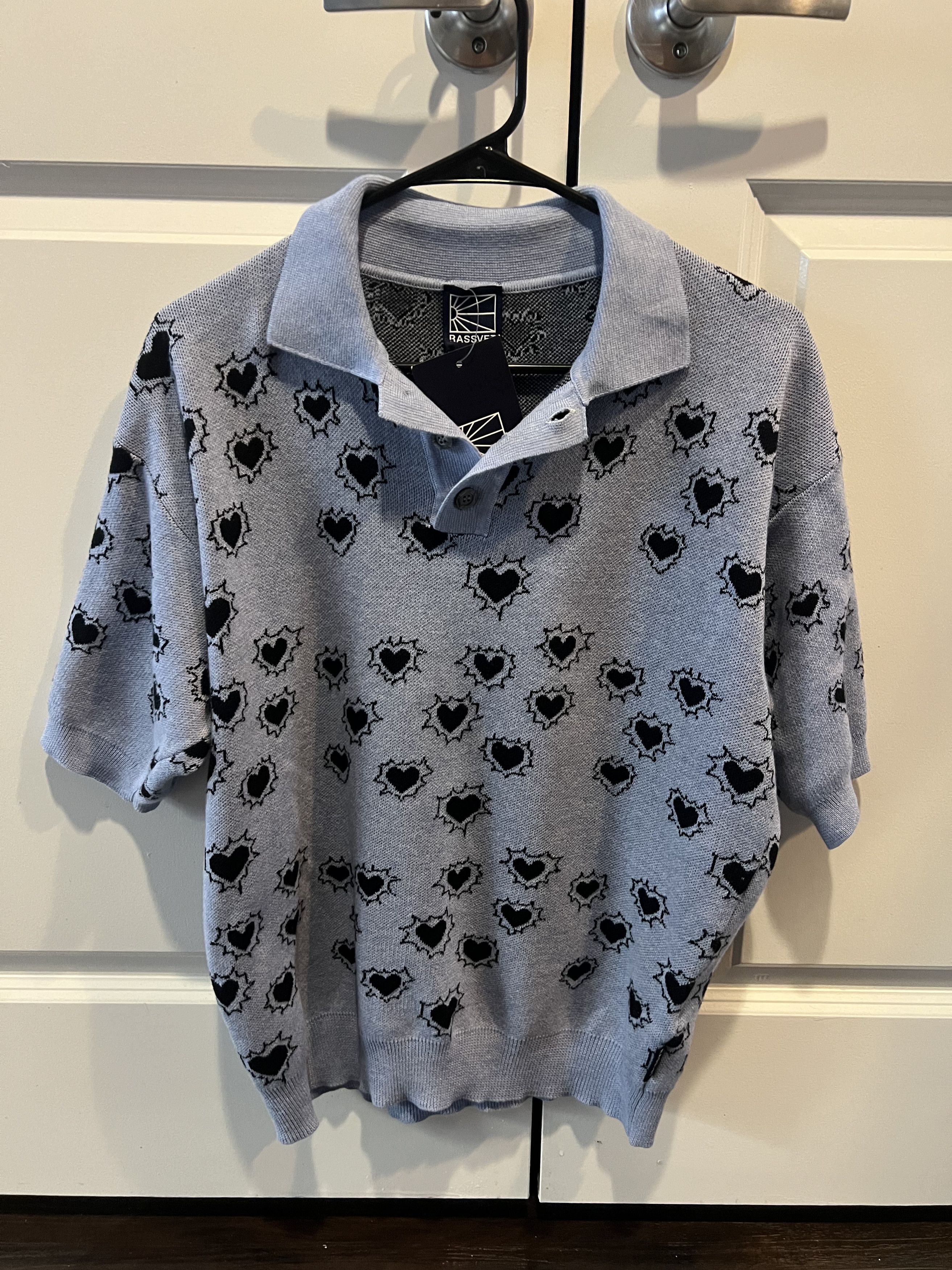 PACCBET PACCBET HEARTS POLO JUMPER KNIT Size US L / EU 52-54 / 3 - 1 Thumbnail