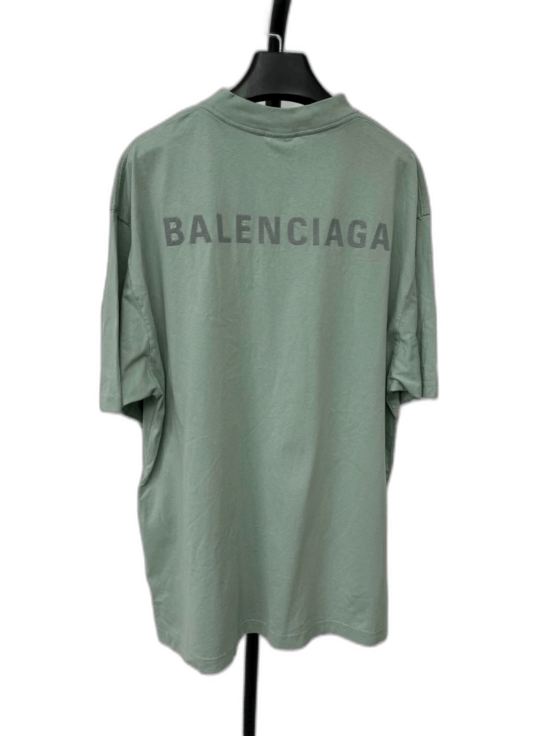 Balenciaga Balenciaga balenciaga mint green embroidered logo tshirt - Size US M / EU 48-50 / 2 - 1 Thumbnail