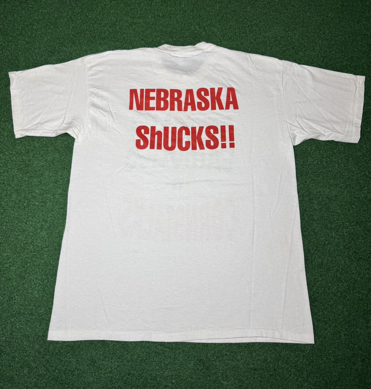 Vintage Vtg Notre Dame Catholic Football Nebraska Shucks XL T Shirt Size US XL / EU 56 / 4 - 1 Thumbnail
