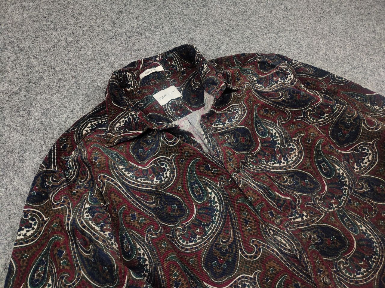 Gant Gant Paisley Corduroy Button Shirt Plumped Vintage RRL Style Size US XL / EU 56 / 4 - 6 Thumbnail