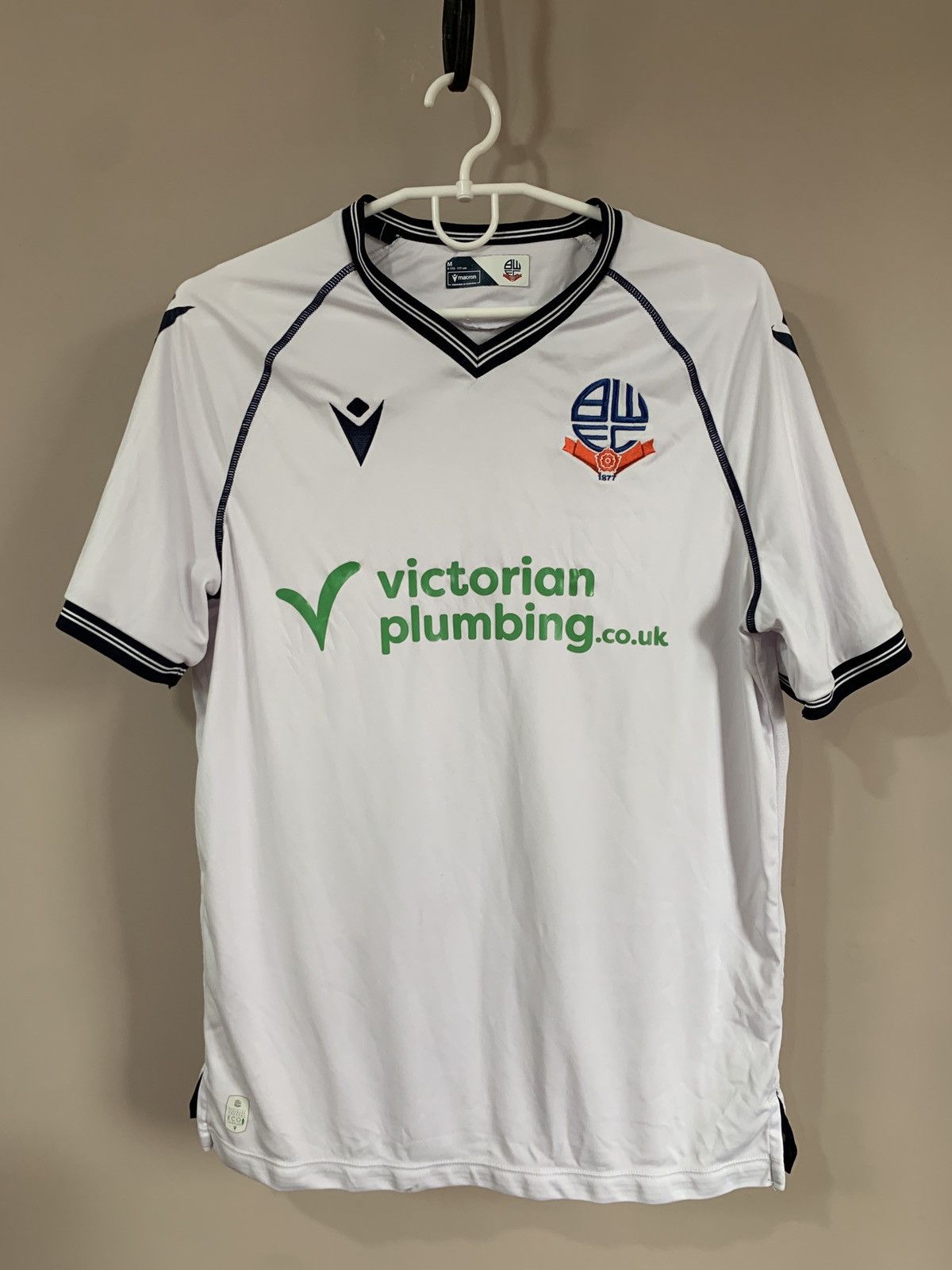 Macron Bolton Home Football Shirt Macron Soccer Jersey Size M Size US S / EU 44-46 / 1 - 1 Thumbnail