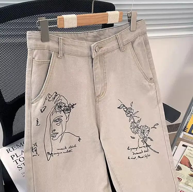 Japanese Brand Casual washed straight leg jeans Size US 30 / EU 46 - 2 Thumbnail