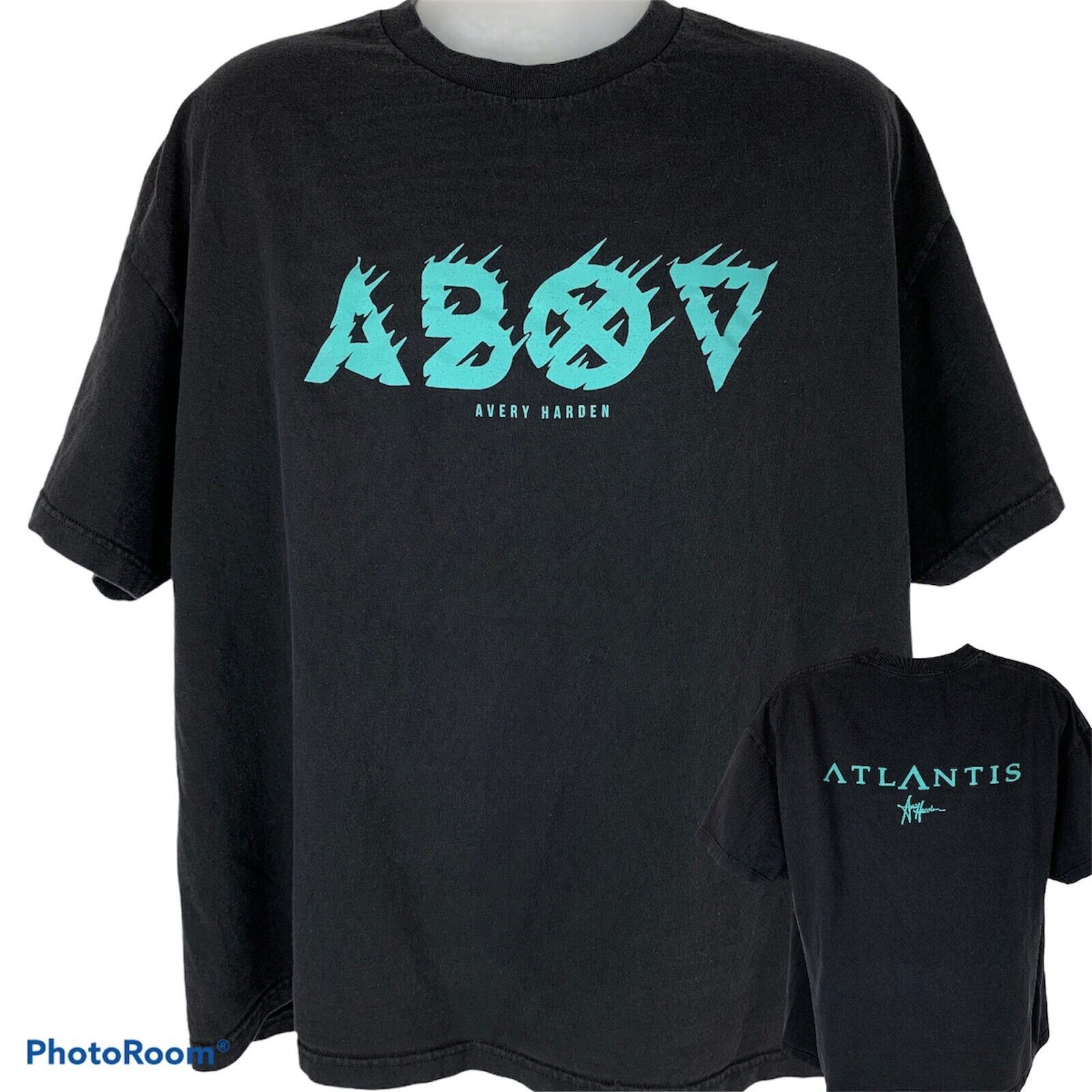 Gildan Avery Harden ABOV Atlantis T Shirt Rap Hip Hop Black Tee 3XL Size US XXL / EU 58 / 5 - 1 Thumbnail