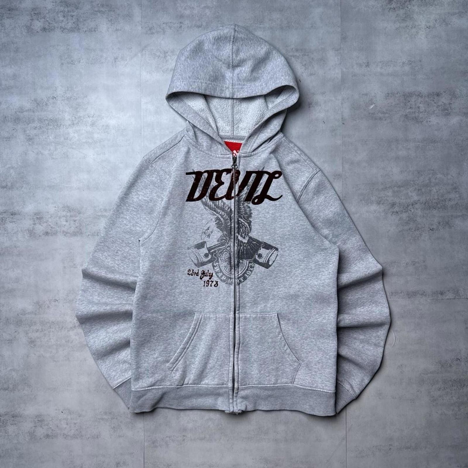 Other Y2K Non Stop Devil Grey zip up hoodie jacket Size S / US 4 / IT 40 - 1 Thumbnail