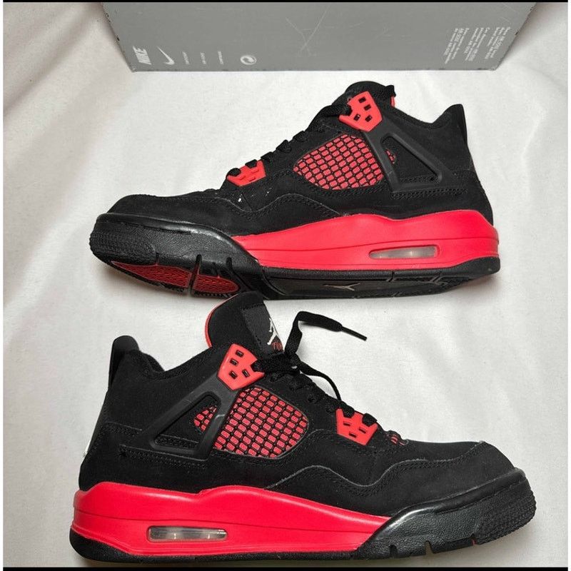 Jordan Brand × Nike Size 7 - Nike Air Jordan 4 Retro GS Red Thunder Men's Shoes Size US 7 / EU 40 - 3 Thumbnail