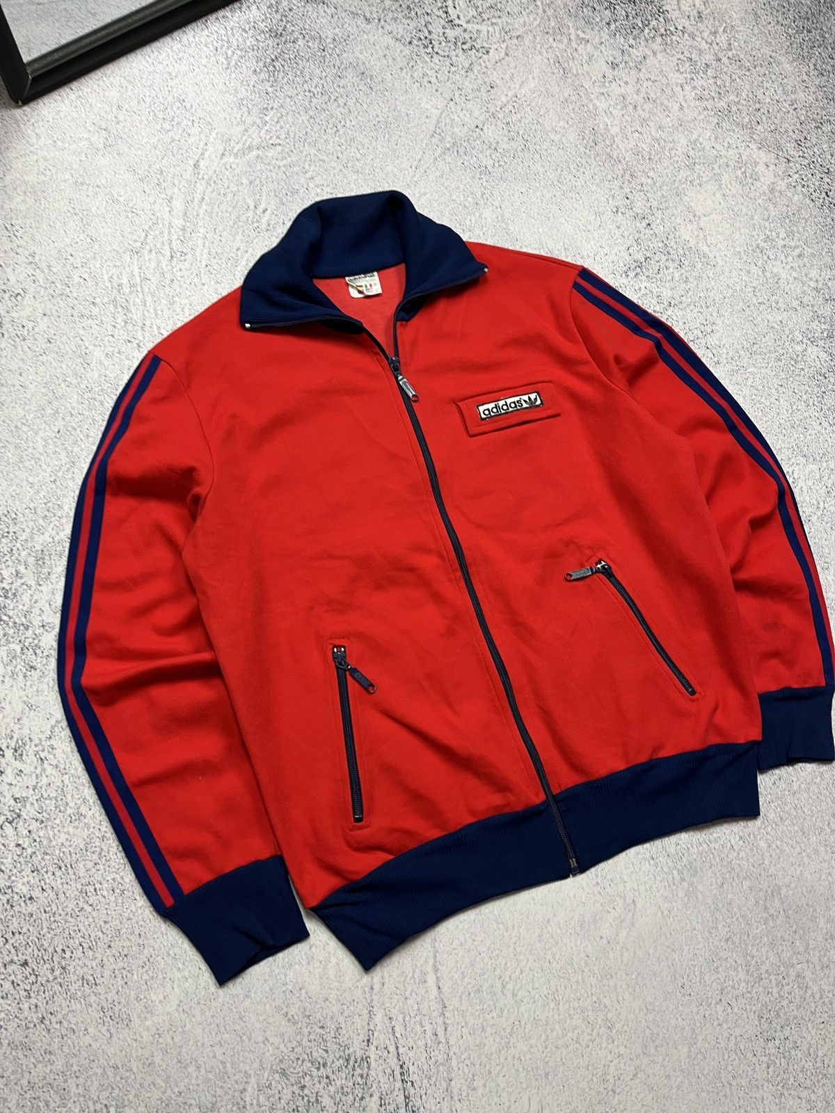 Adidas Vintage 90's Adidas Retro YUGOSLAVIA Red Zip Track Jacket Size US M / EU 48-50 / 2 - 4 Thumbnail