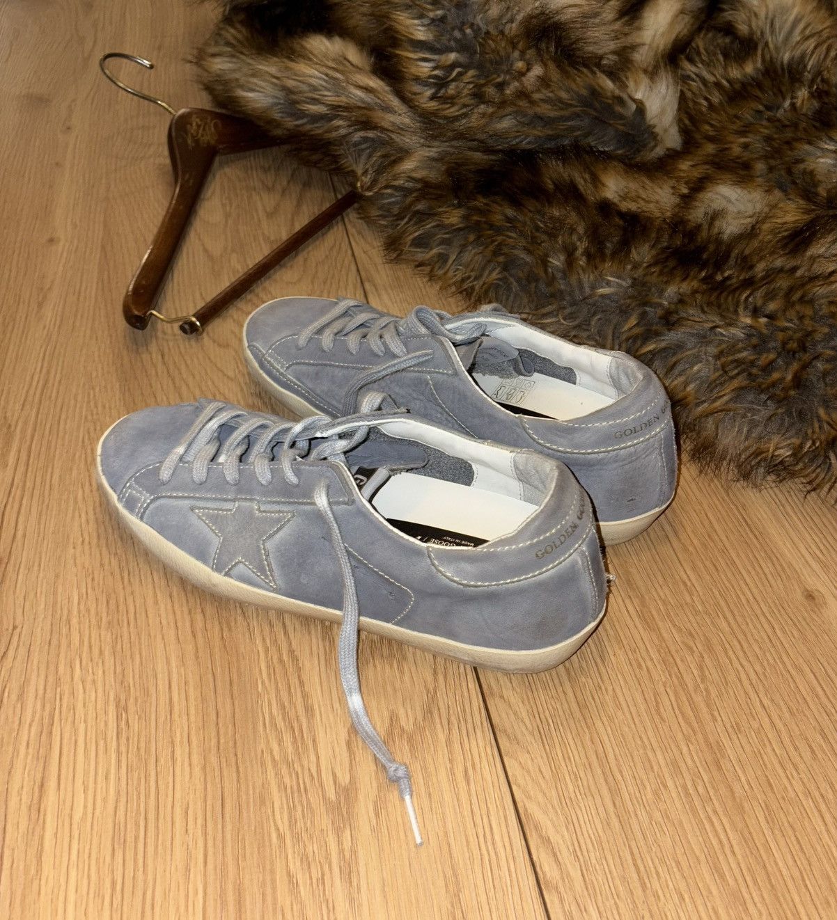 Golden Goose Golden Goose Superstar Sneakers Light Blue Suede Star Lows Size US 9 / IT 39 - 3 Thumbnail