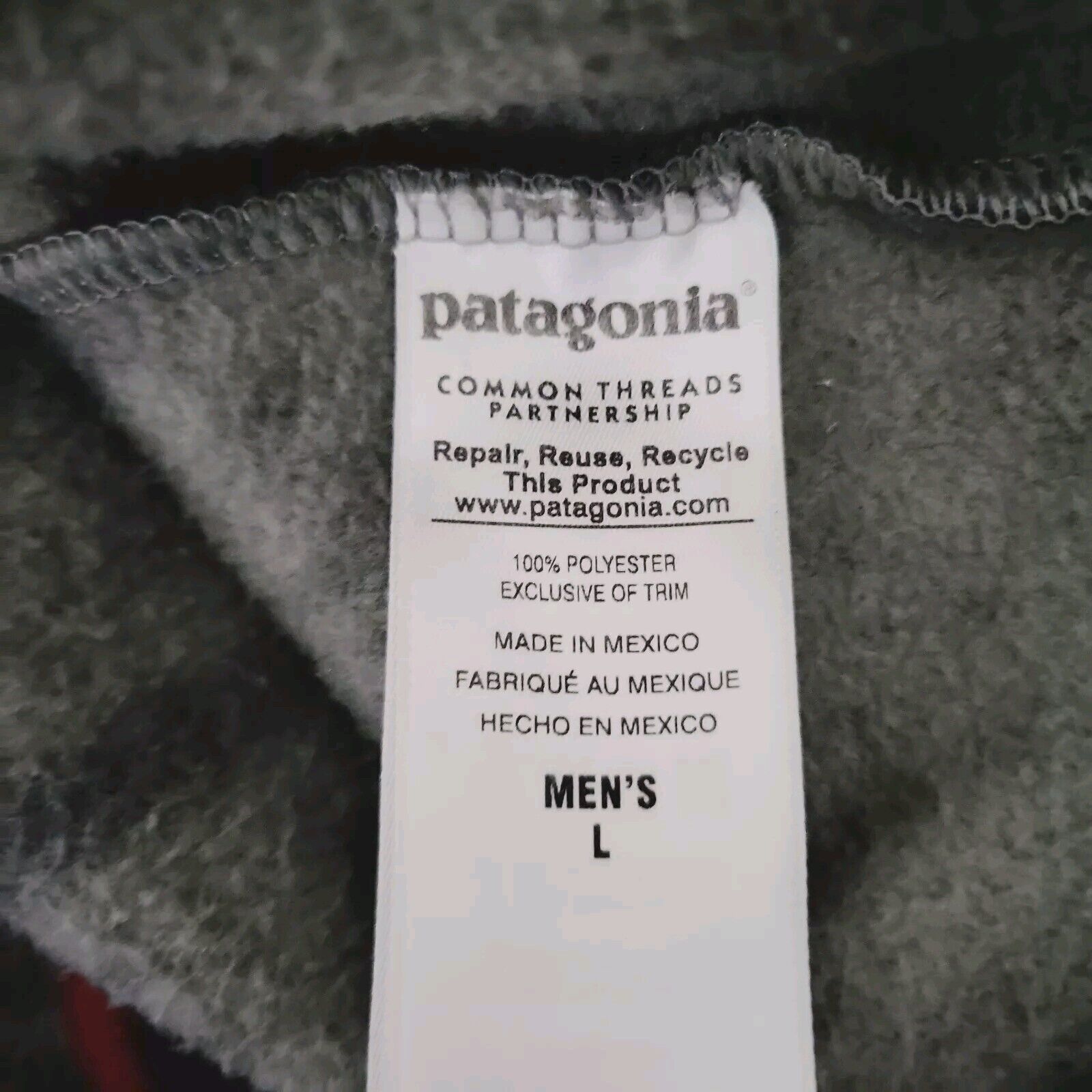 Patagonia Patagonia Men's Synchilla Stone Fleece Snap Pullover 2015 Size US L / EU 52-54 / 3 - 11 Thumbnail