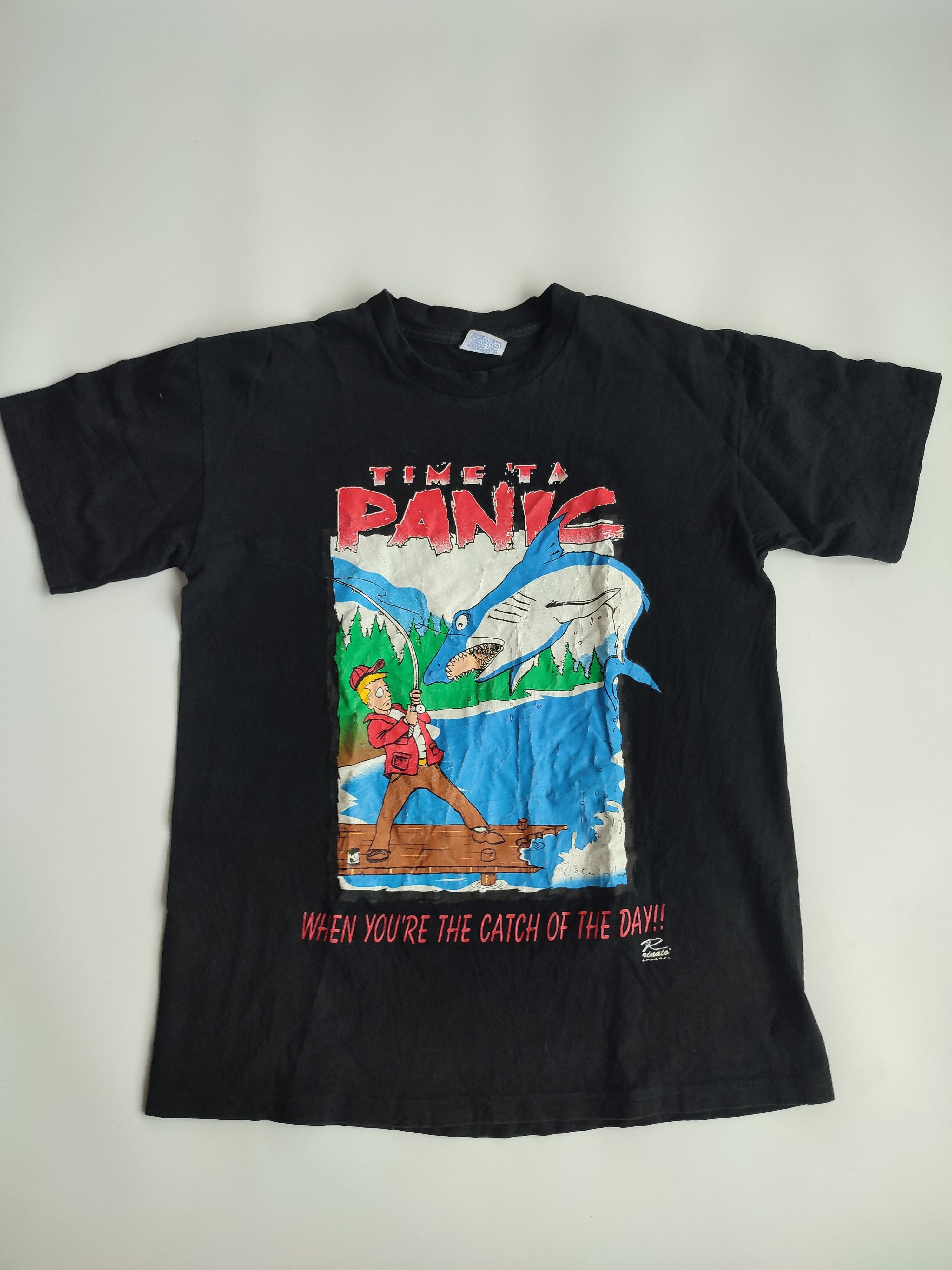 Vintage VINTAGE 80'S FISHING TSHIRT Size US L / EU 52-54 / 3 - 1 Thumbnail