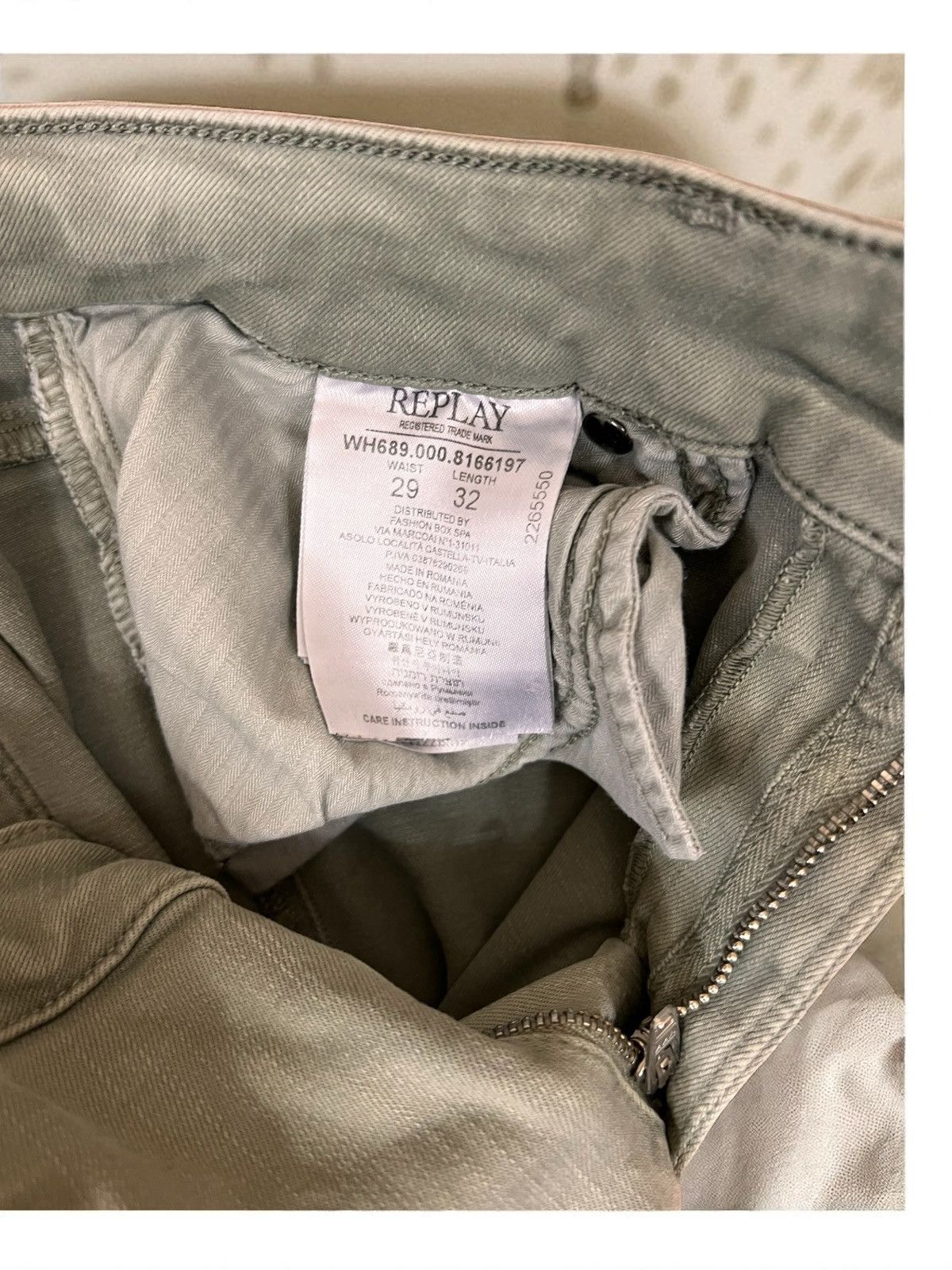 Replay Replay New Luz Hyperflex Khaki jeans size W29 L32 Size 29" - 6 Thumbnail